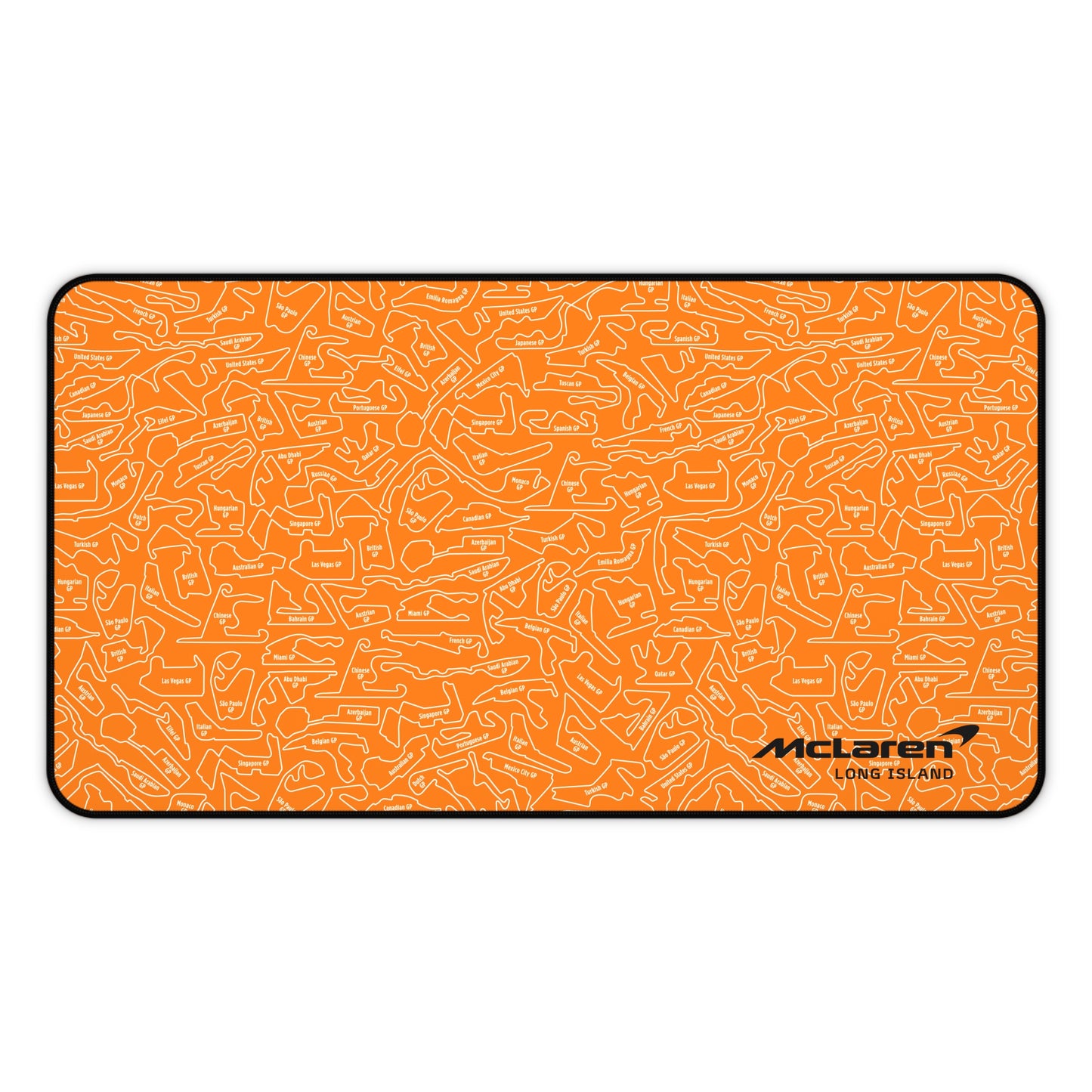 McLaren Long Island Mouse Pad Red F1 Racing Track Pattern Desk Mat