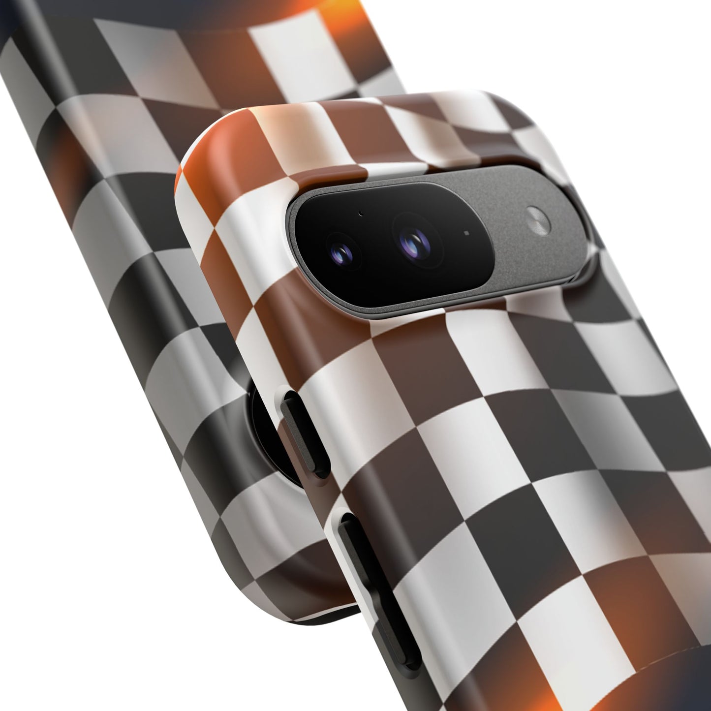 Aston Martin Long Island F1 Checkered Flag Impact-Resistant Phone Case | Durable Protection for Car Enthusiasts