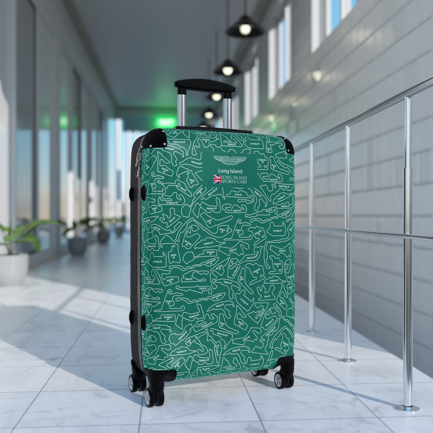 Aston Martin Long Island AM Green F1 Racetrack Suitcase