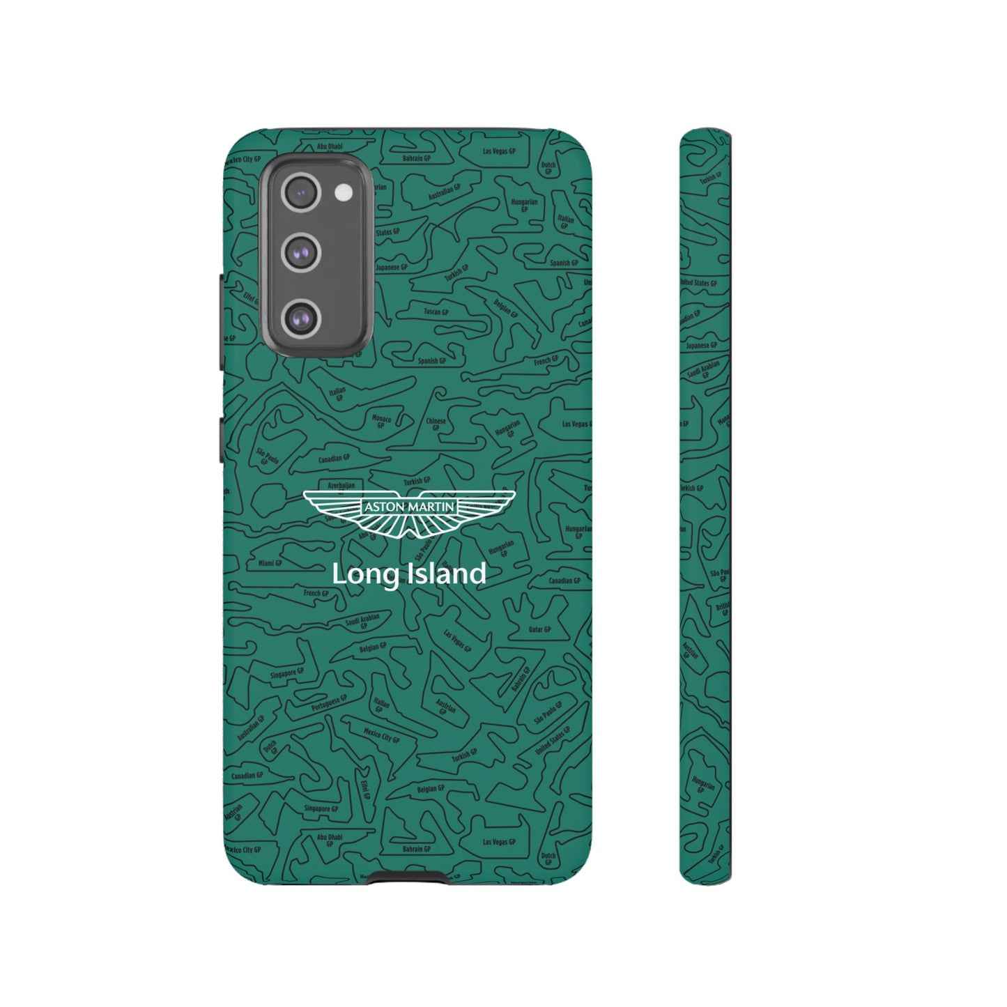 Aston Martin Long Island F1 race Track Inspired Impact-Resistant Phone Case