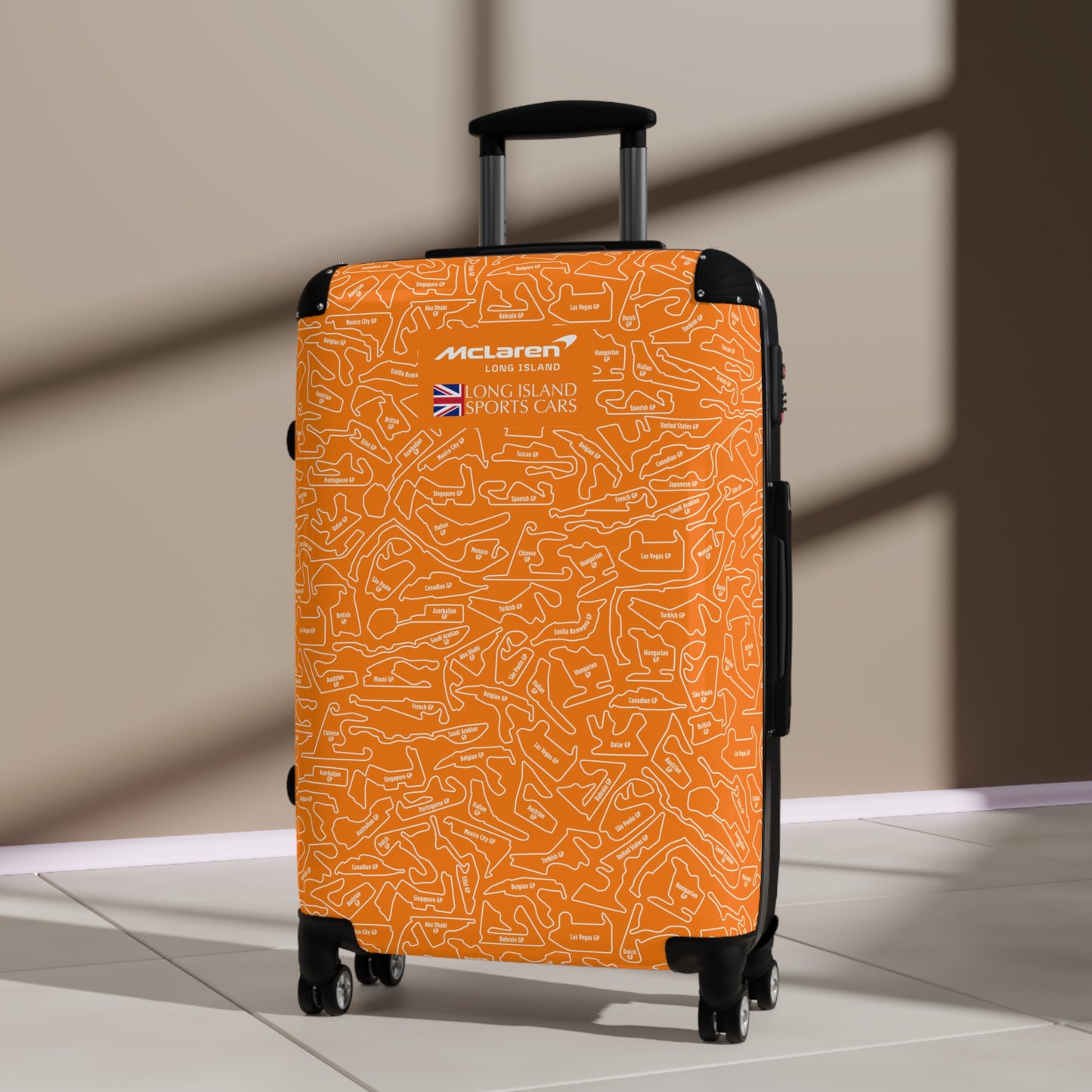 McLaren Long Island Orange Papaya F1 Racetrack Suitcase