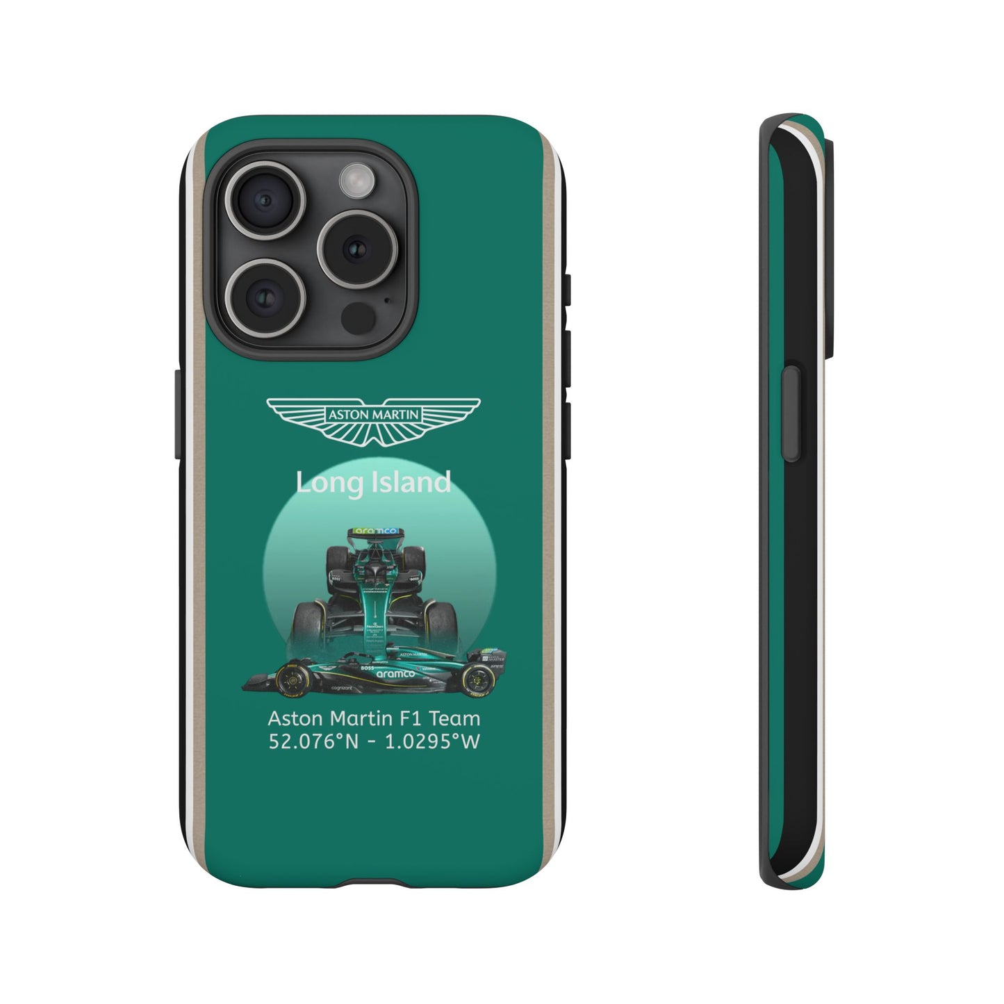 Aston Martin Long Island Formula 1 inspired Impact-Resistant Phone Case - Sleek & Stylish