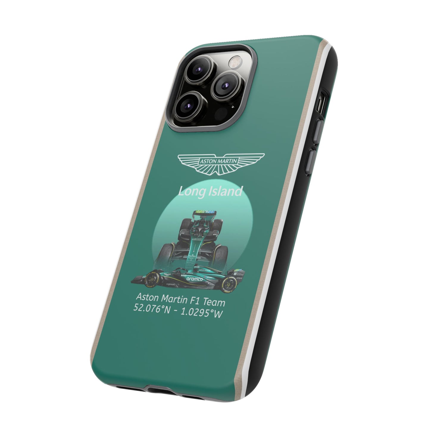 Aston Martin Long Island Formula 1 inspired Impact-Resistant Phone Case - Sleek & Stylish