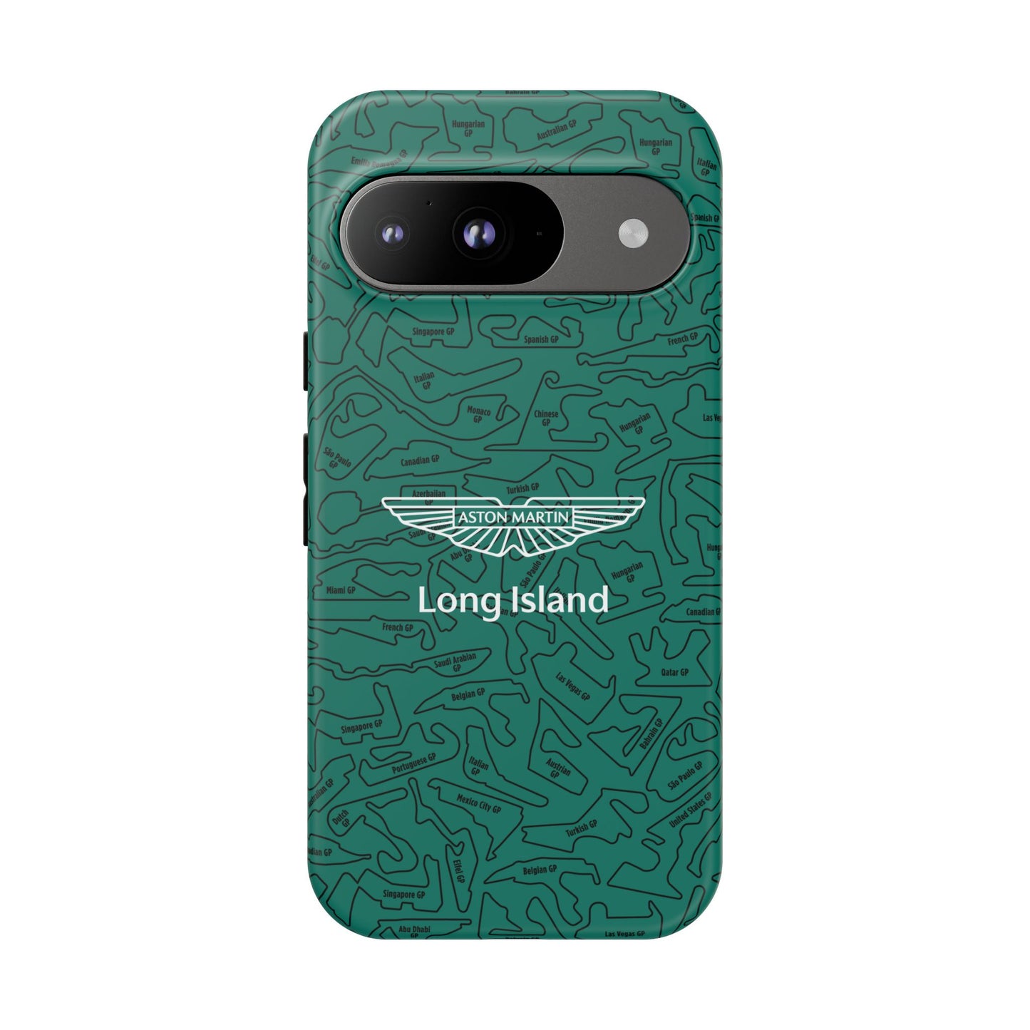 Aston Martin Long Island F1 race Track Inspired Impact-Resistant Phone Case