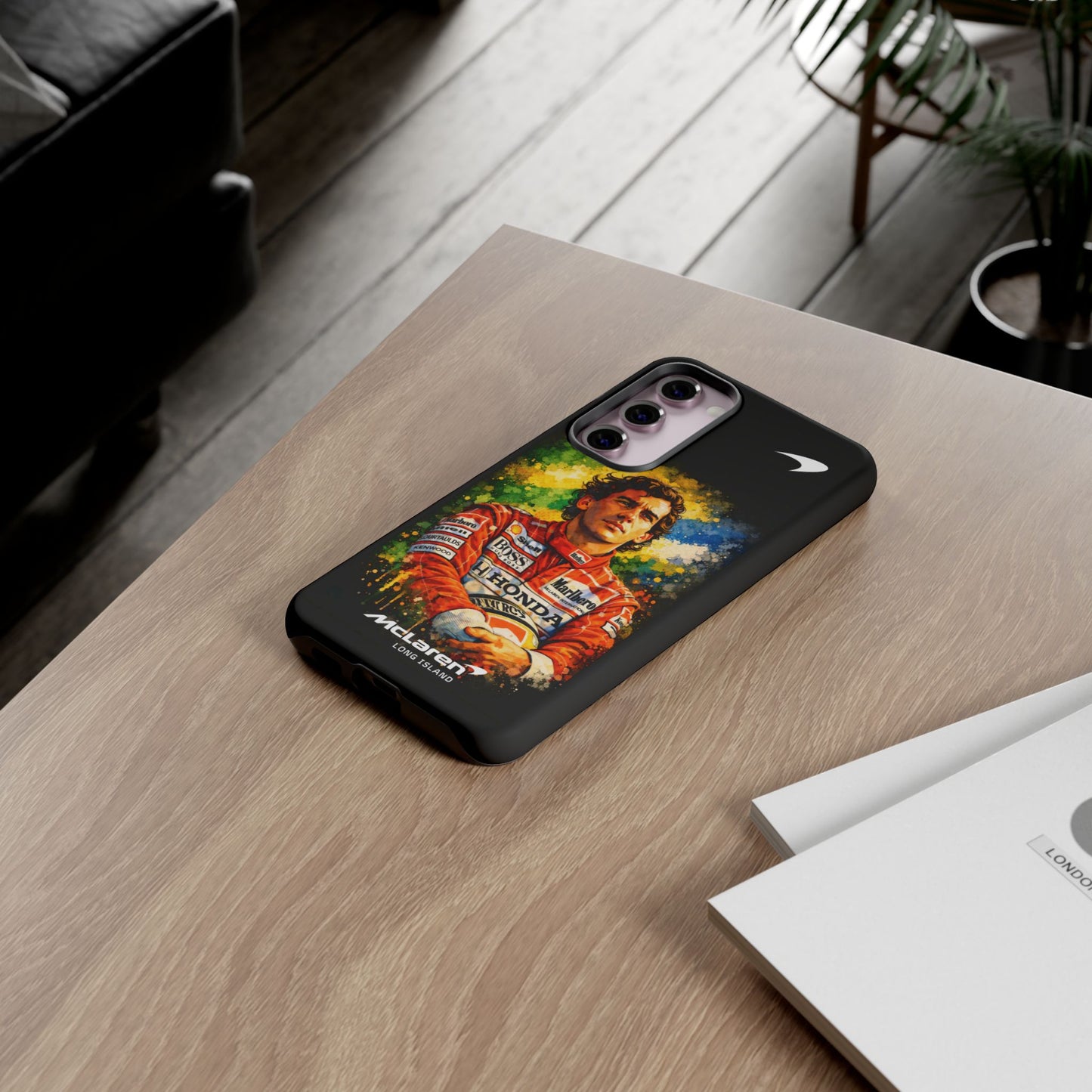 McLaren Long Island "Always Senna" Ayrton Senna Inspired Impact-Resistant Phone Case | Durable Protection for Car Enthusiasts