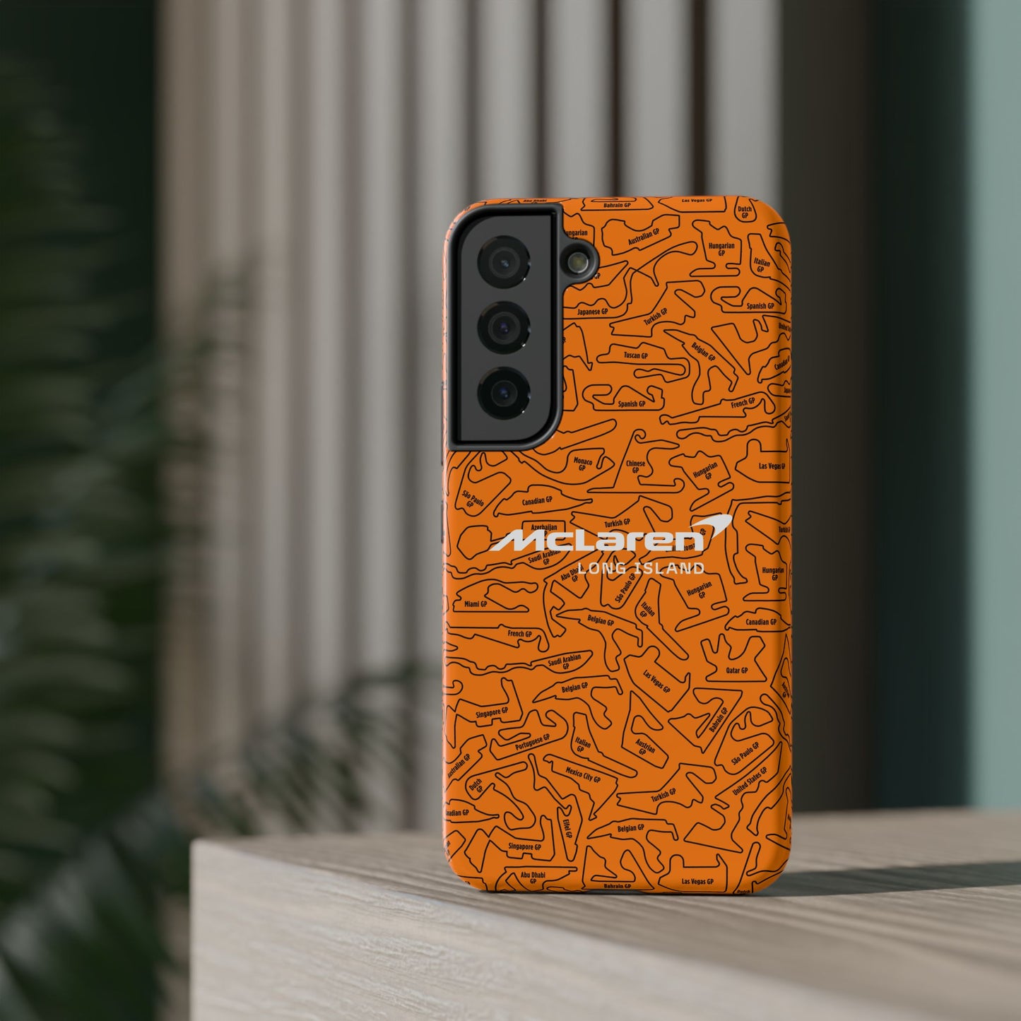 McLaren Long Island F1 race Track Inspired Impact-Resistant Phone Case