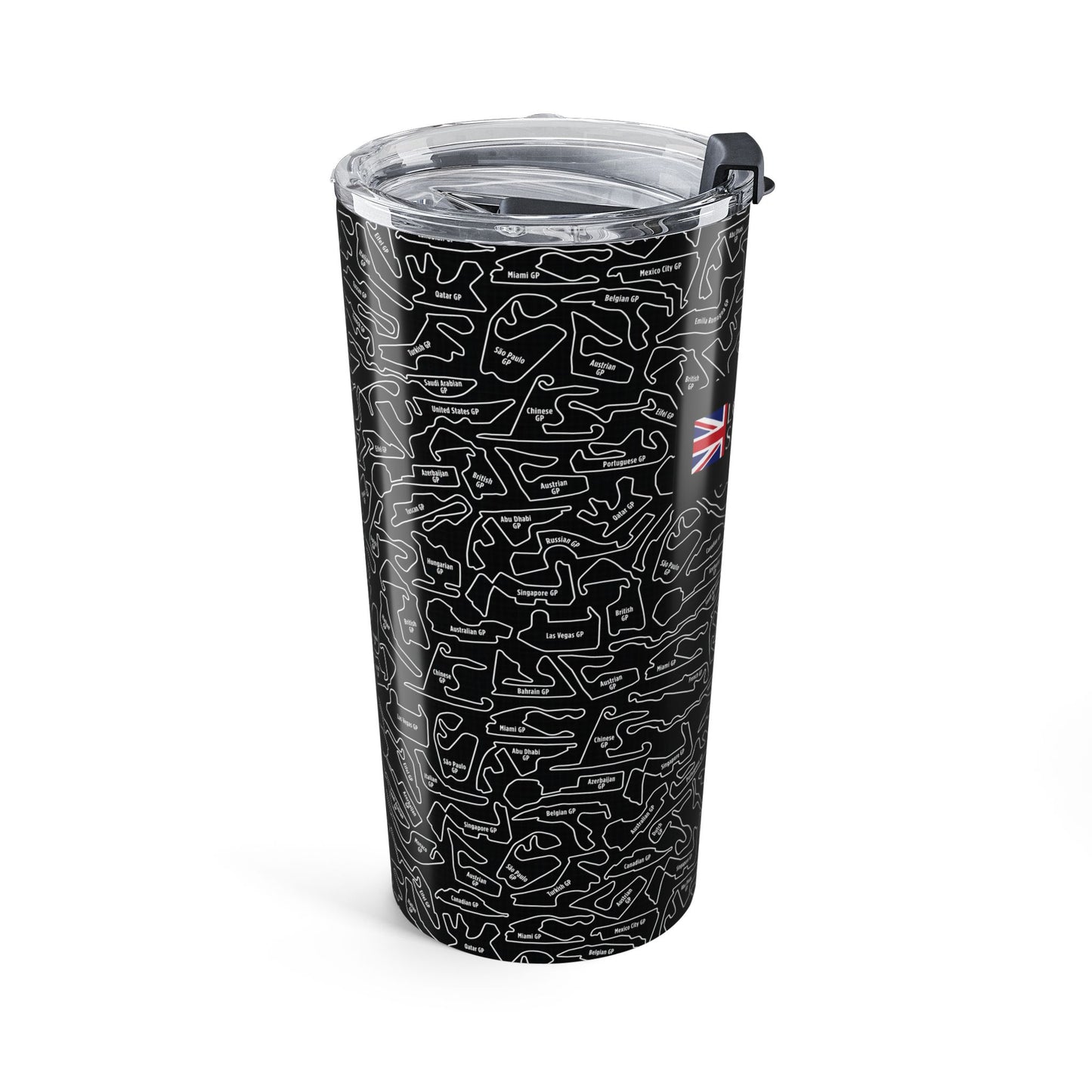 Long Island Sports Cars True Black  F1 Racetrack 20oz Tumbler