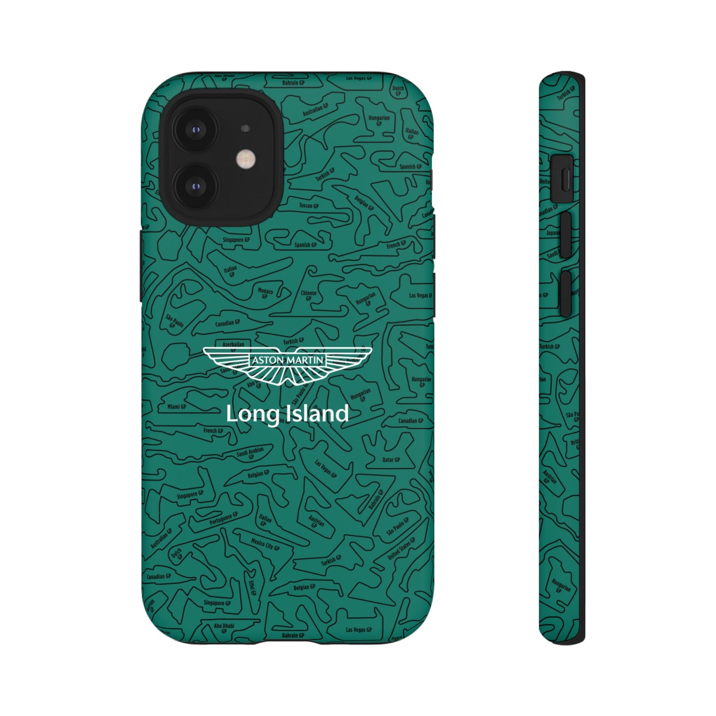 Aston Martin Long Island F1 race Track Inspired Impact-Resistant Phone Case