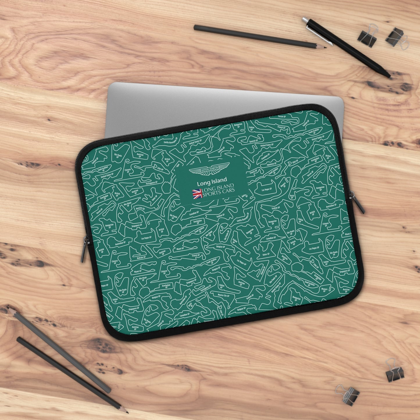 Aston Martin Long Island F1 Racetrack Laptop Sleeve