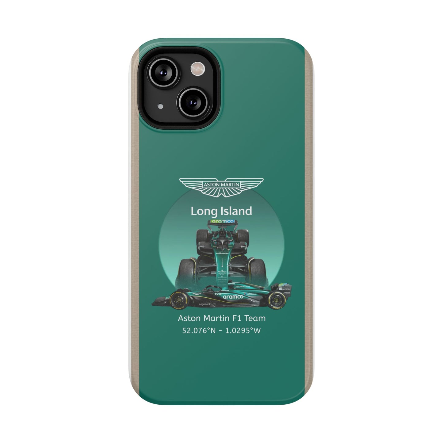 Aston Martin Long Island Formula 1 inspired Impact-Resistant Phone Case - Sleek & Stylish