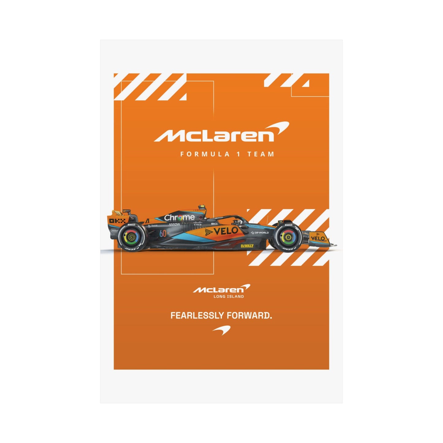 McLaren Long Island F1 inspired Satin Poster - Fearlessly Forward Home Decor