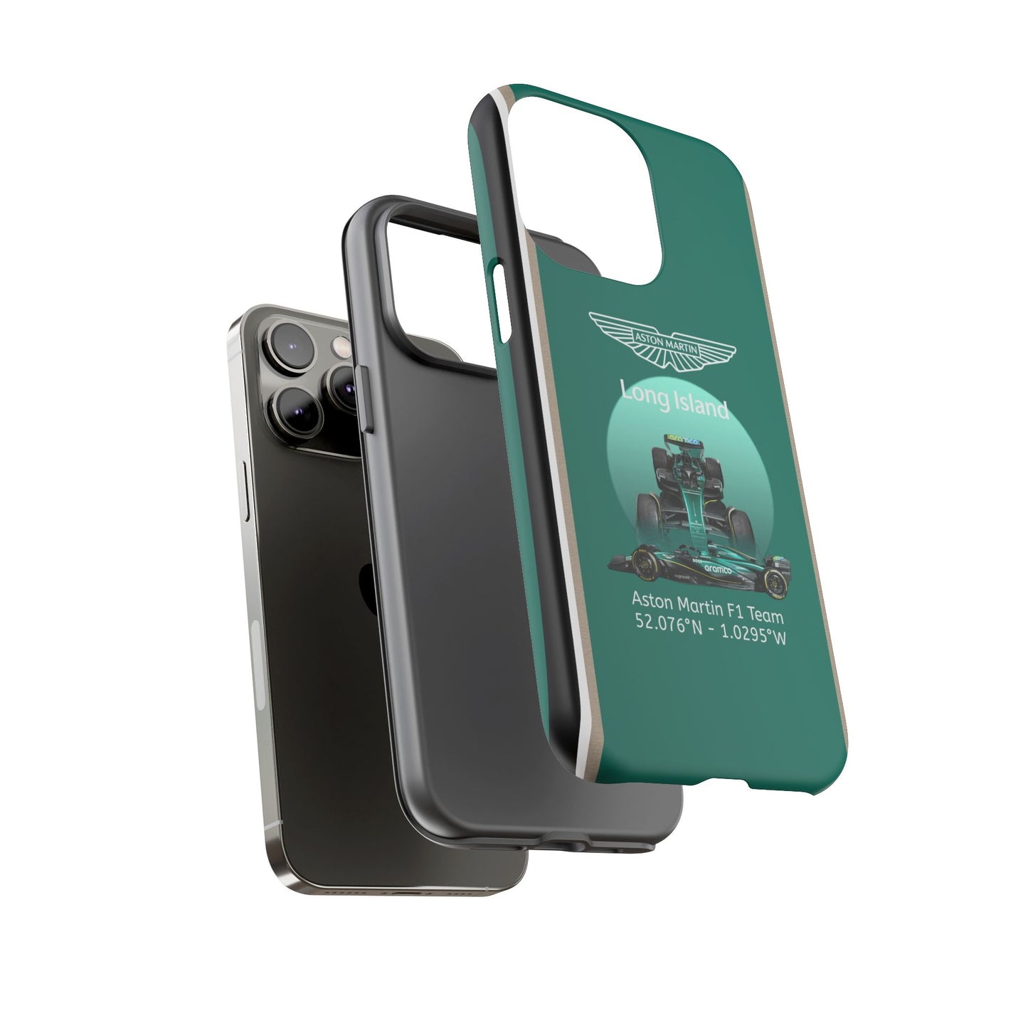 Aston Martin Long Island Formula 1 inspired Impact-Resistant Phone Case - Sleek & Stylish