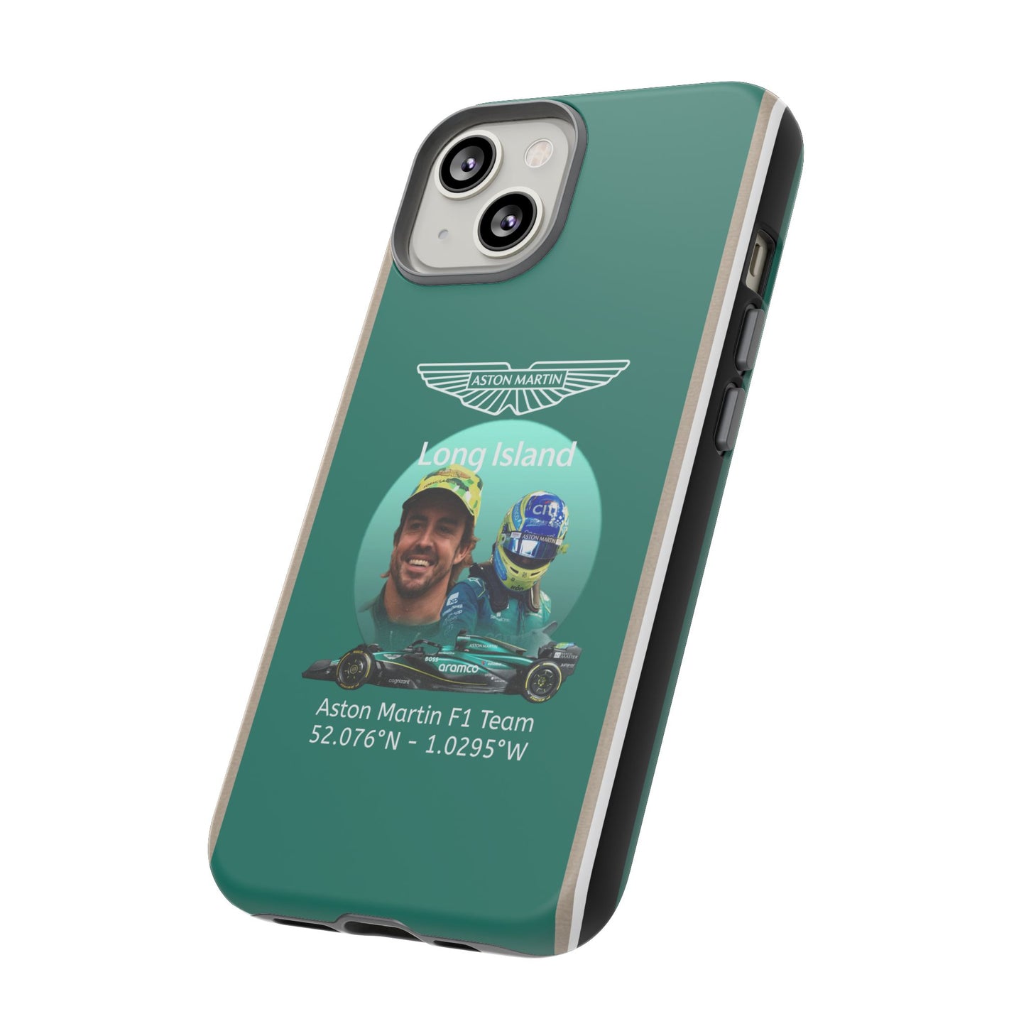 Aston Martin Long Island F1 inspired Fernando Alonso Impact-Resistant Phone Case - Sleek & Stylish