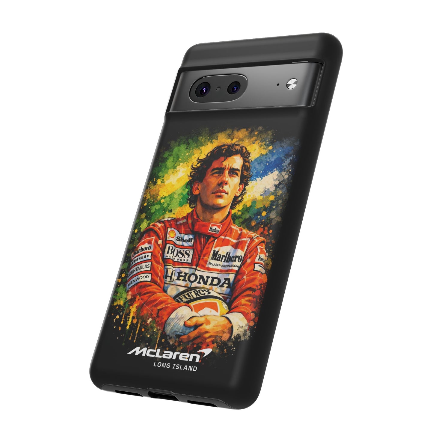 McLaren Long Island "Always Senna" Ayrton Senna Inspired Impact-Resistant Phone Case | Durable Protection for Car Enthusiasts