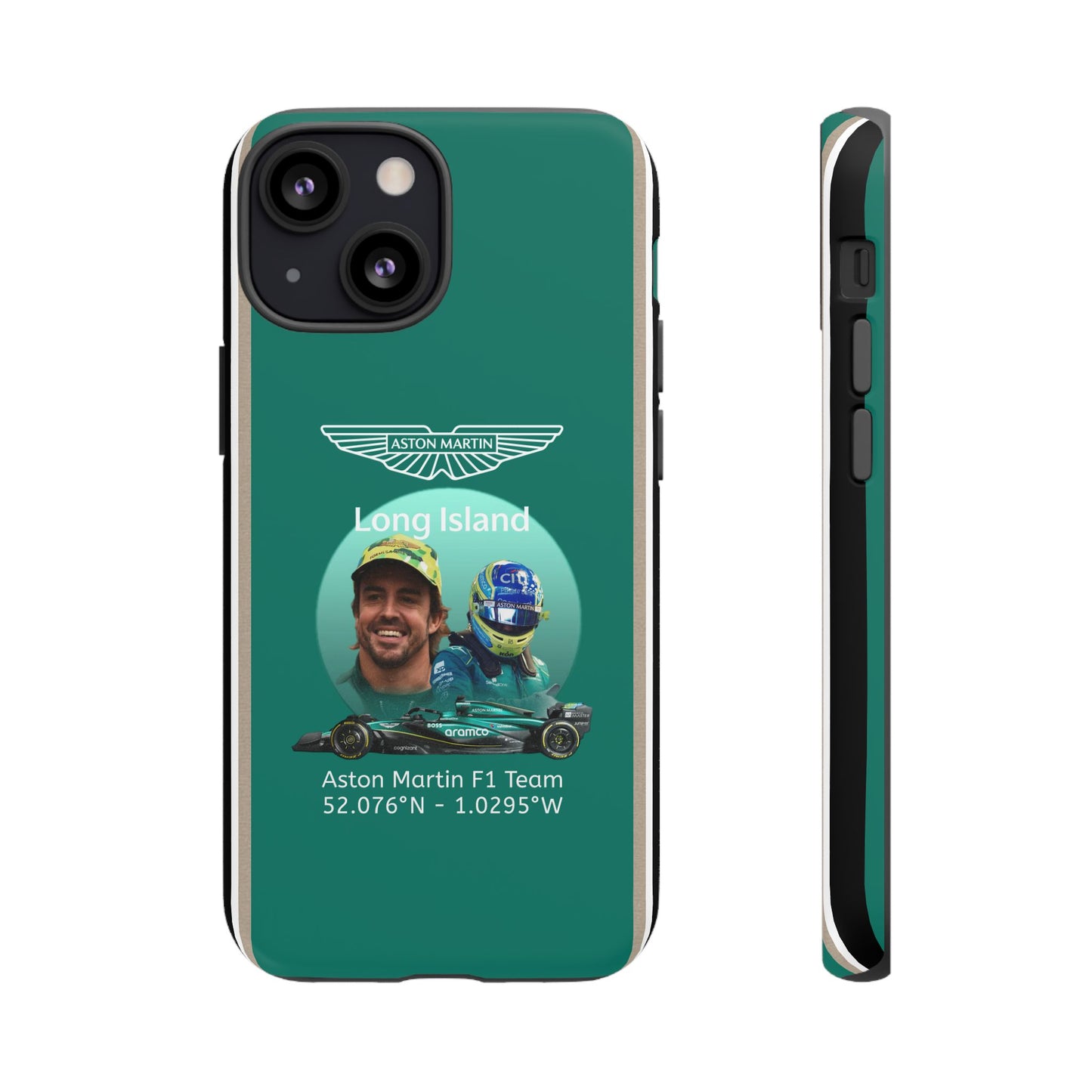 Aston Martin Long Island F1 inspired Fernando Alonso Impact-Resistant Phone Case - Sleek & Stylish