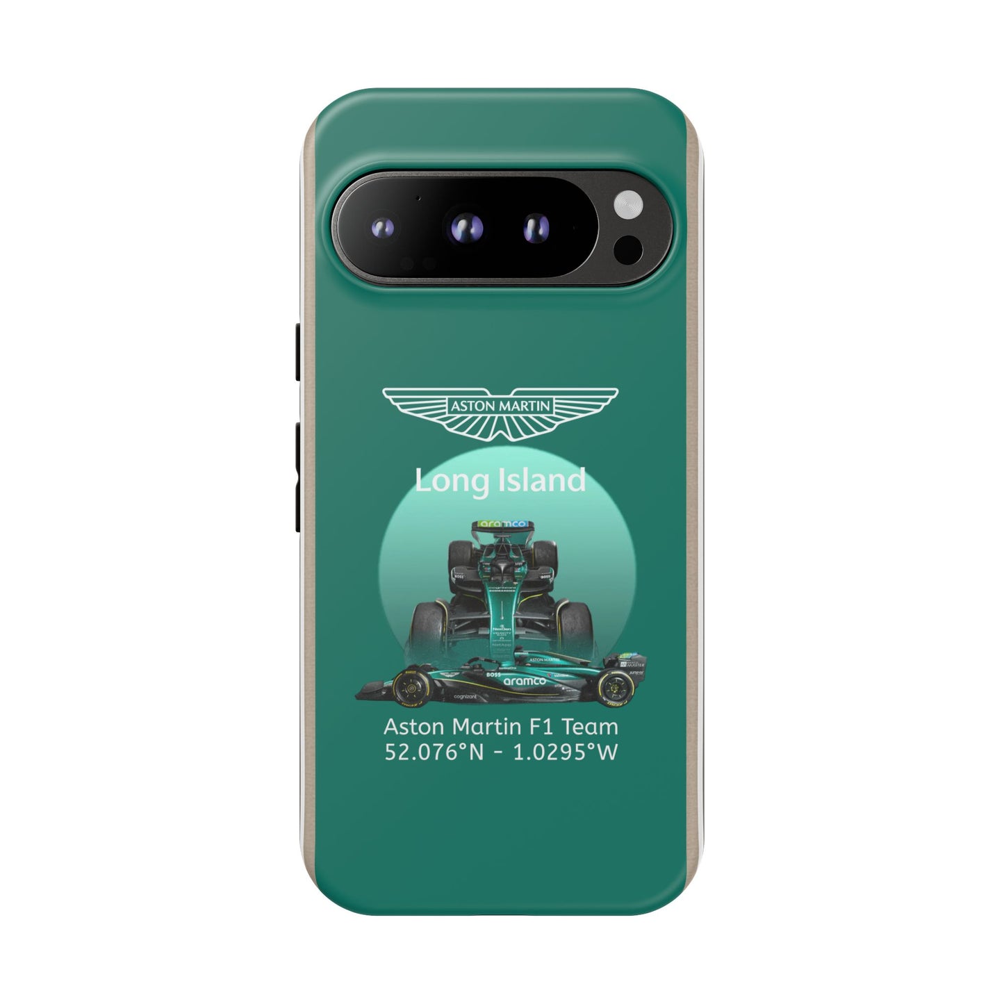 Aston Martin Long Island Formula 1 inspired Impact-Resistant Phone Case - Sleek & Stylish