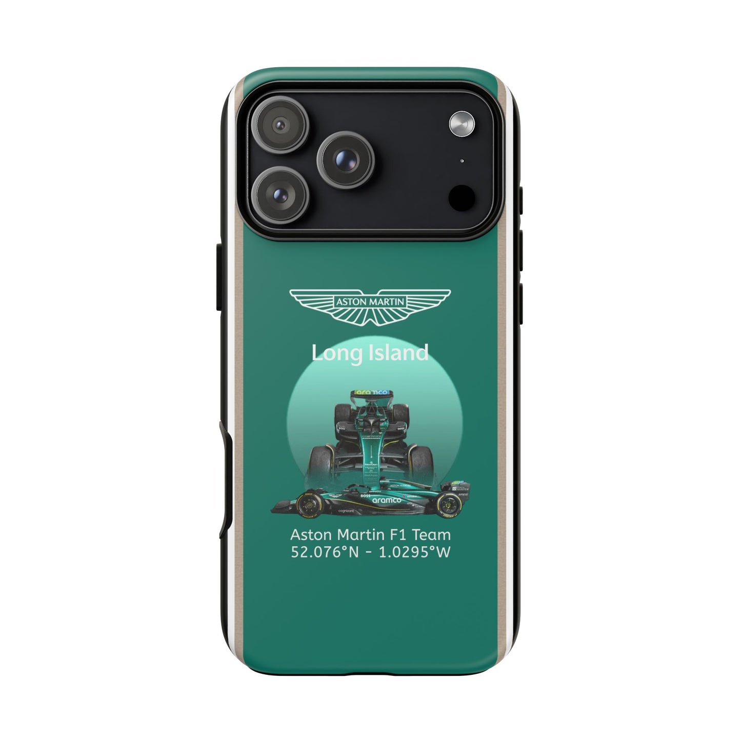 Aston Martin Long Island Formula 1 inspired Impact-Resistant Phone Case - Sleek & Stylish