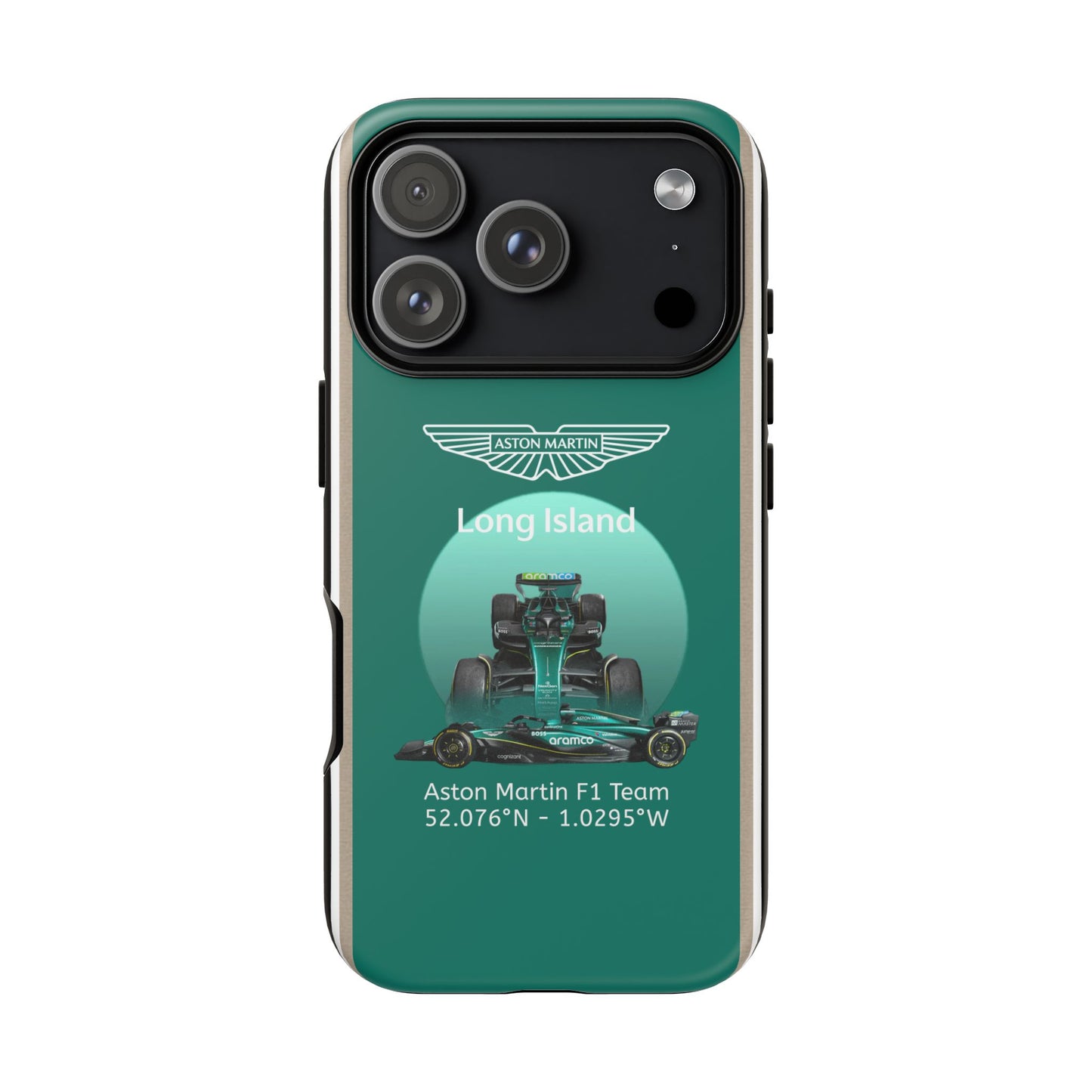 Aston Martin Long Island Formula 1 inspired Impact-Resistant Phone Case - Sleek & Stylish