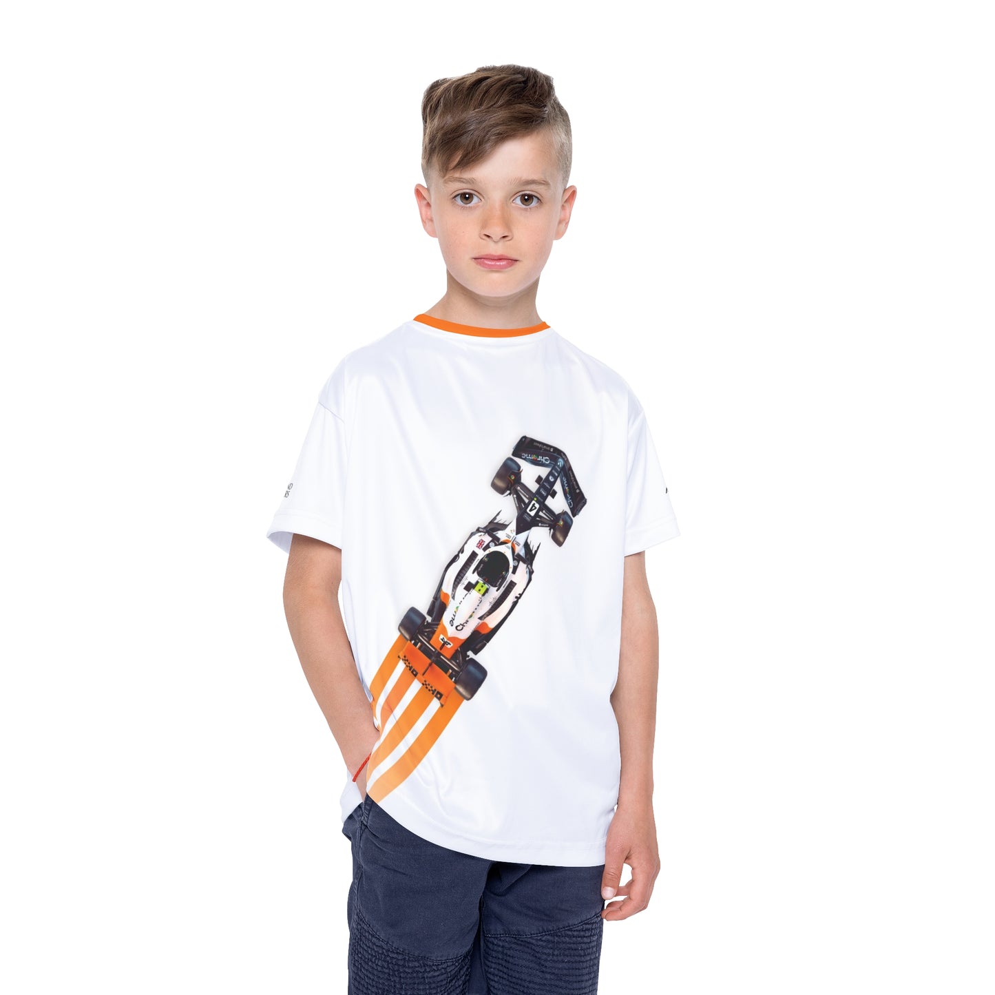 Kids Sports Jersey - Oscar Piastri Formula 1 inspired Design for Young Speed Enthusiasts