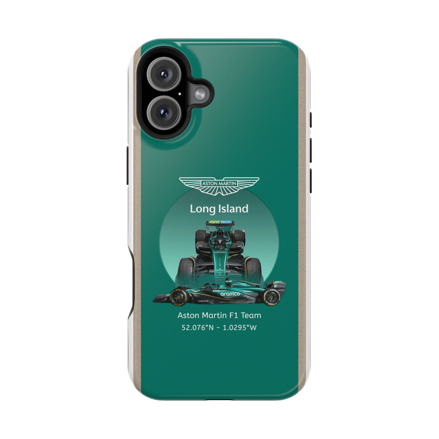 Aston Martin Long Island Formula 1 inspired Impact-Resistant Phone Case - Sleek & Stylish