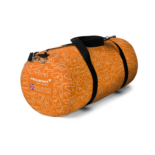 Long Island Sports Cars | McLaren Long Island F1 Racetrack Vibrant Travel Duffel Bag