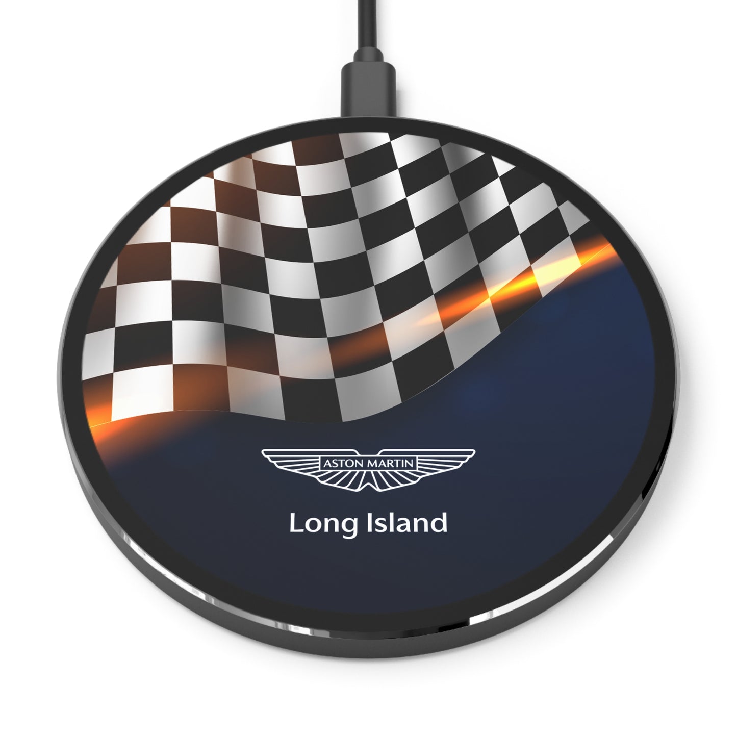 AstonMartin Long island F1 Checkered Flag  Wireless Charger - Fast Charging Pad
