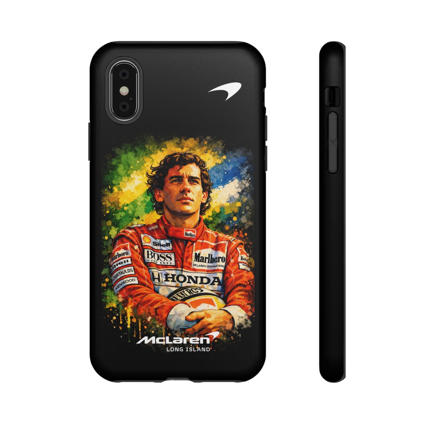 McLaren Long Island "Always Senna" Ayrton Senna Inspired Impact-Resistant Phone Case | Durable Protection for Car Enthusiasts