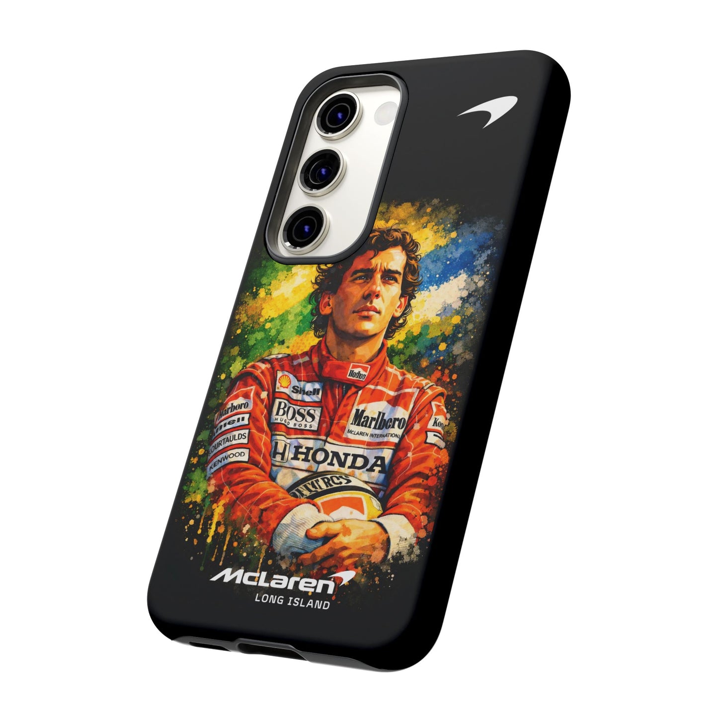 McLaren Long Island "Always Senna" Ayrton Senna Inspired Impact-Resistant Phone Case | Durable Protection for Car Enthusiasts