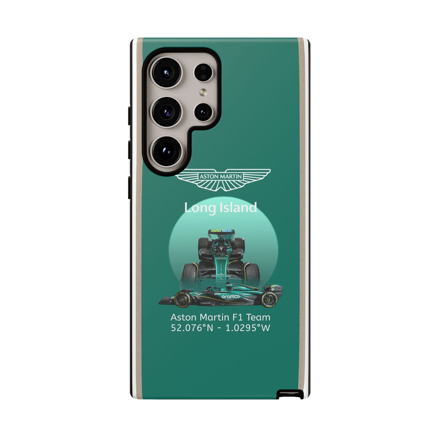 Aston Martin Long Island Formula 1 inspired Impact-Resistant Phone Case - Sleek & Stylish
