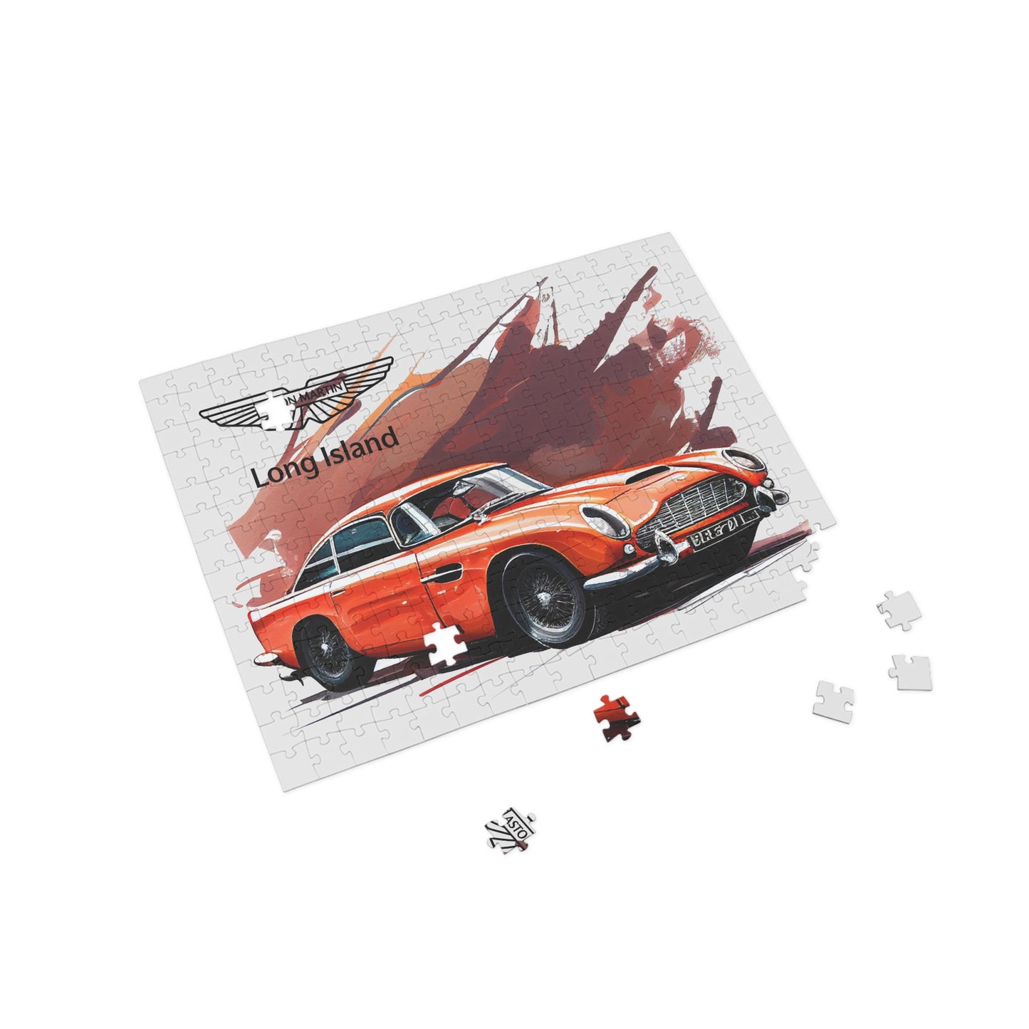 Aston Martin Long Island  DB5 Inspired Puzzle - 96, 252, 500, 1000-Piece Options - Perfect Gift for Car Lovers & Puzzle Enthusiasts