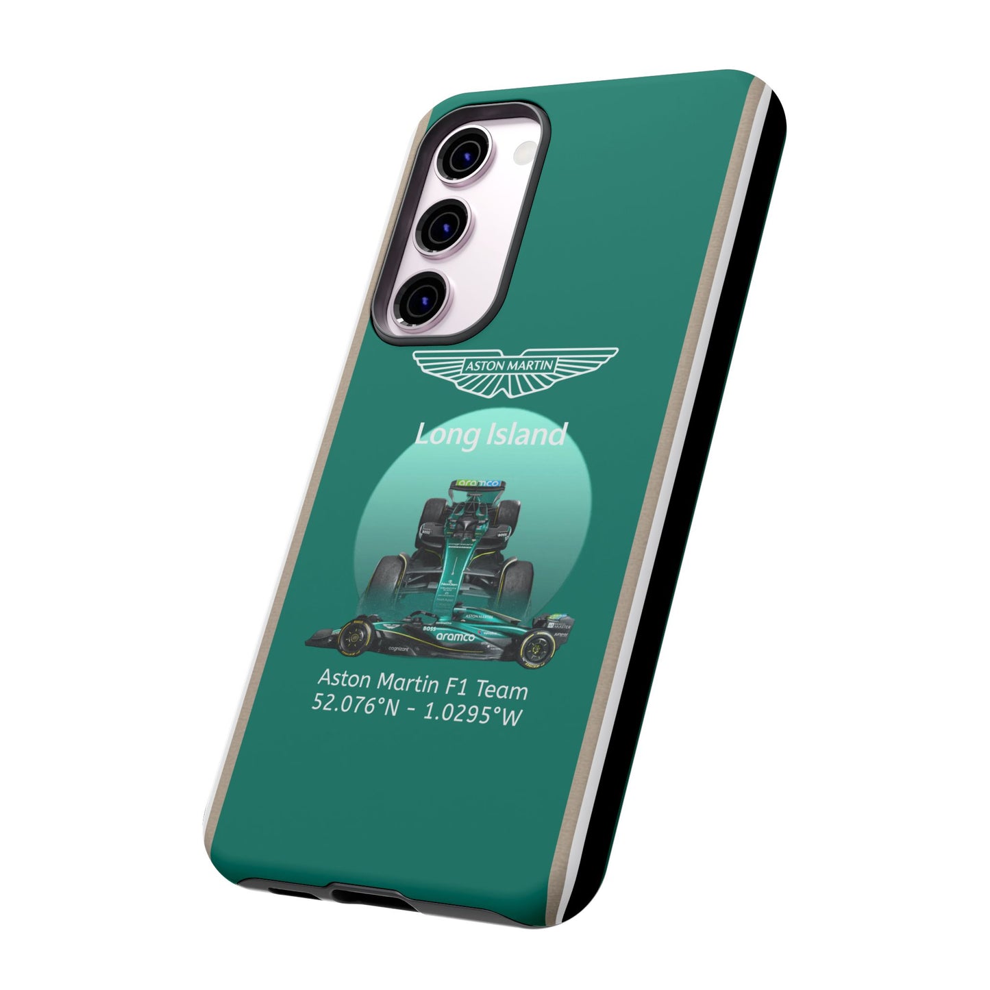 Aston Martin Long Island Formula 1 inspired Impact-Resistant Phone Case - Sleek & Stylish