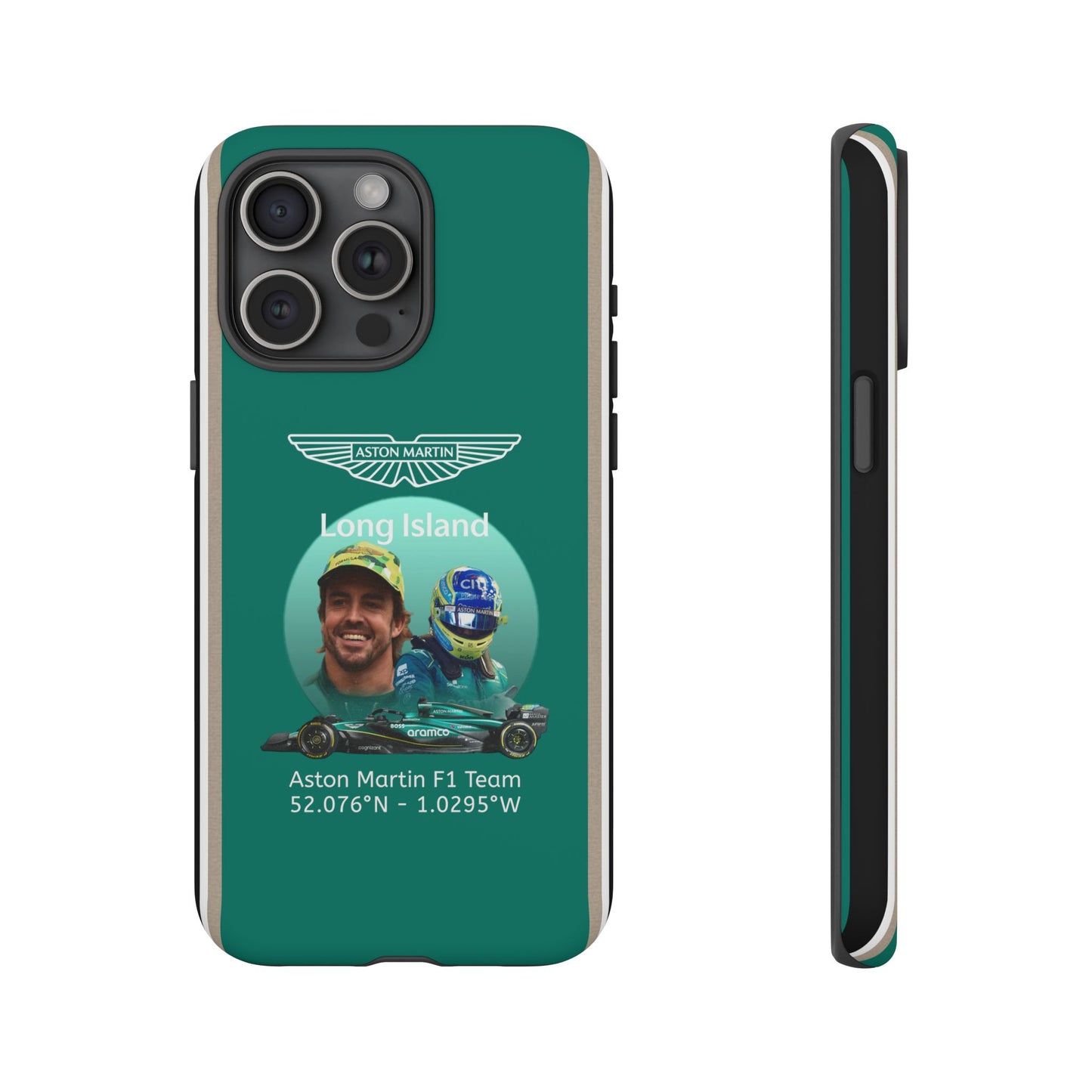 Aston Martin Long Island F1 inspired Fernando Alonso Impact-Resistant Phone Case - Sleek & Stylish