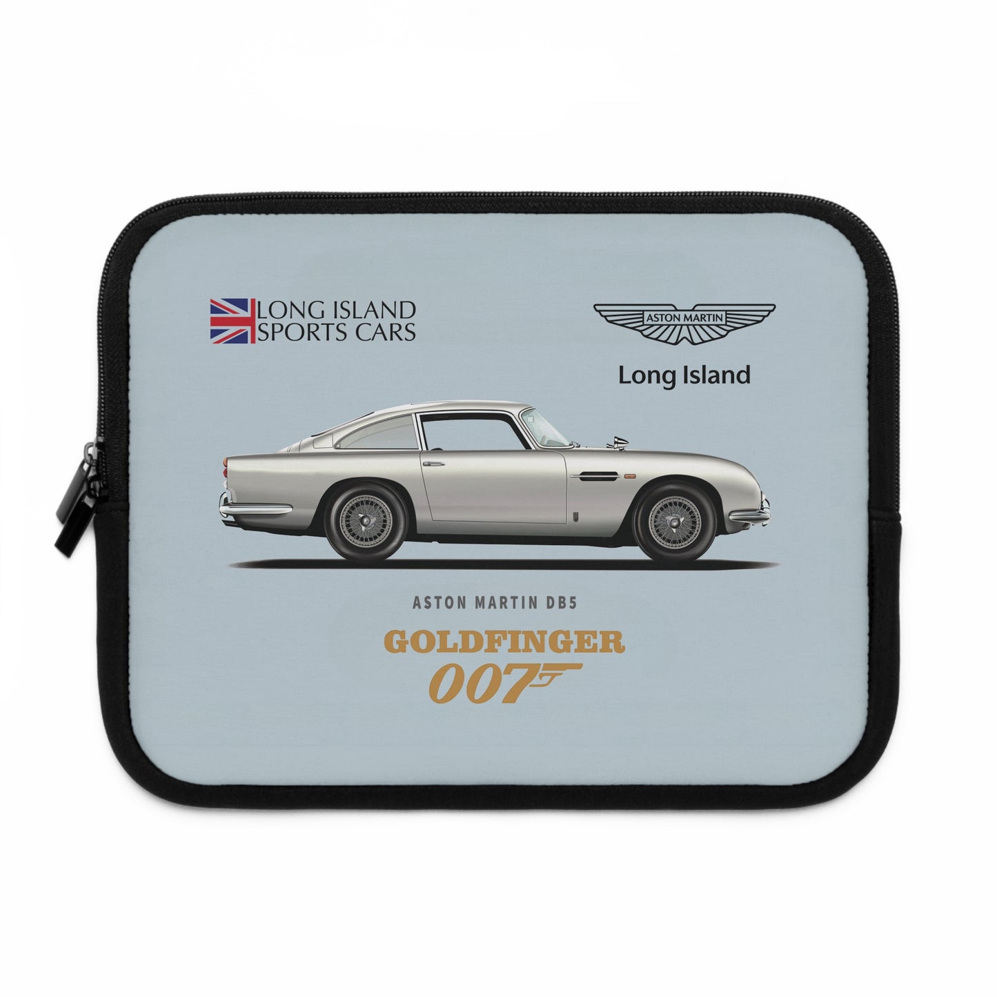 Aston Martin Long Island DB5 Goldfinger 007 inspired  Laptop Sleeve