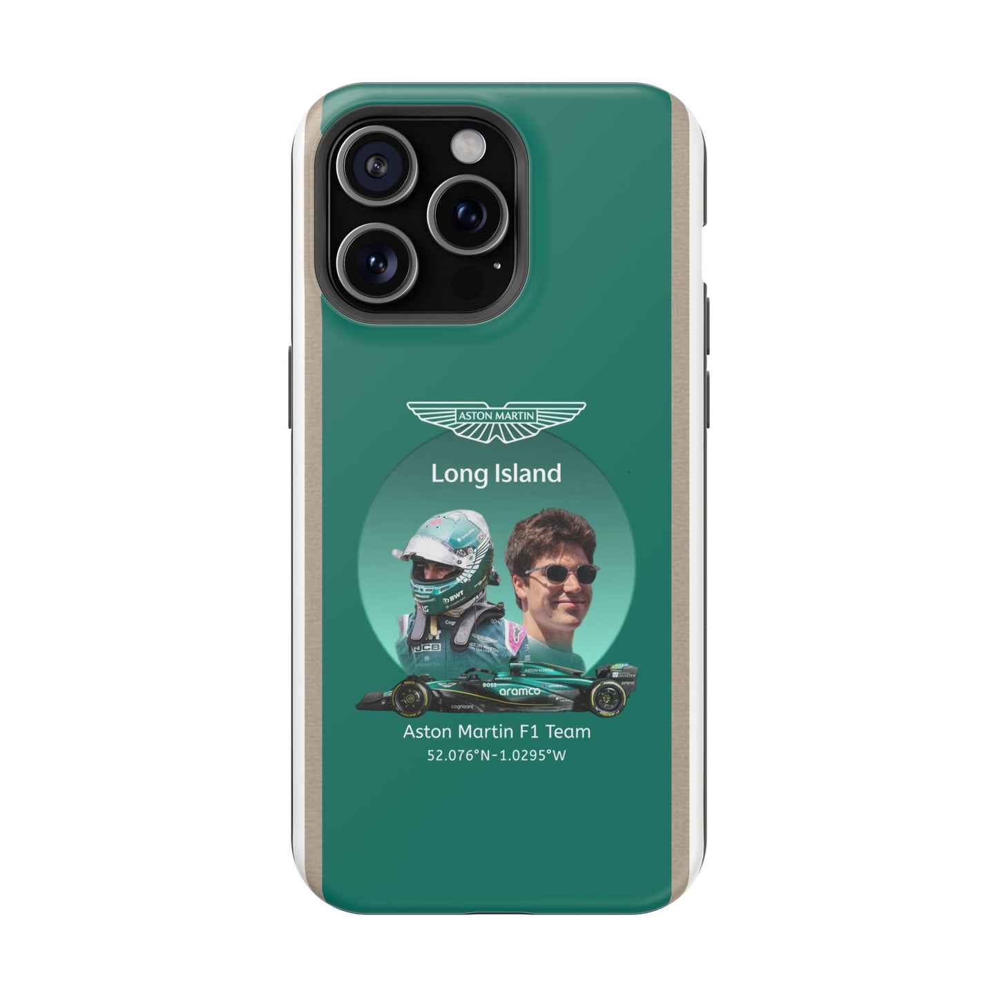 Aston Martin Long Island F1 inspired Lance Stroll Impact-Resistant Phone Case - Sleek & Stylish