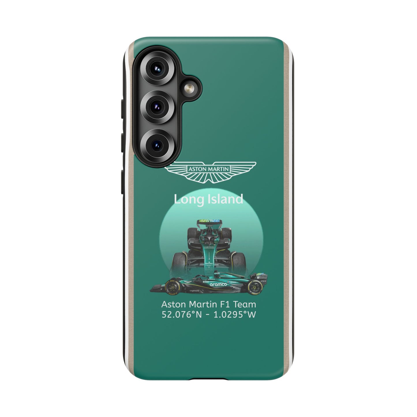 Aston Martin Long Island Formula 1 inspired Impact-Resistant Phone Case - Sleek & Stylish