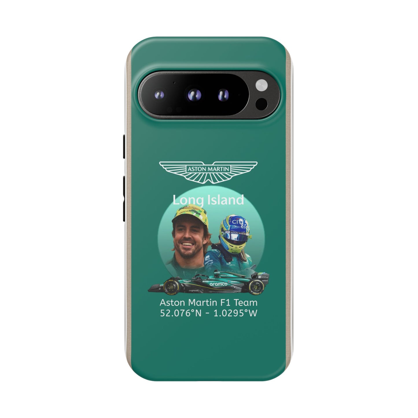 Aston Martin Long Island F1 inspired Fernando Alonso Impact-Resistant Phone Case - Sleek & Stylish