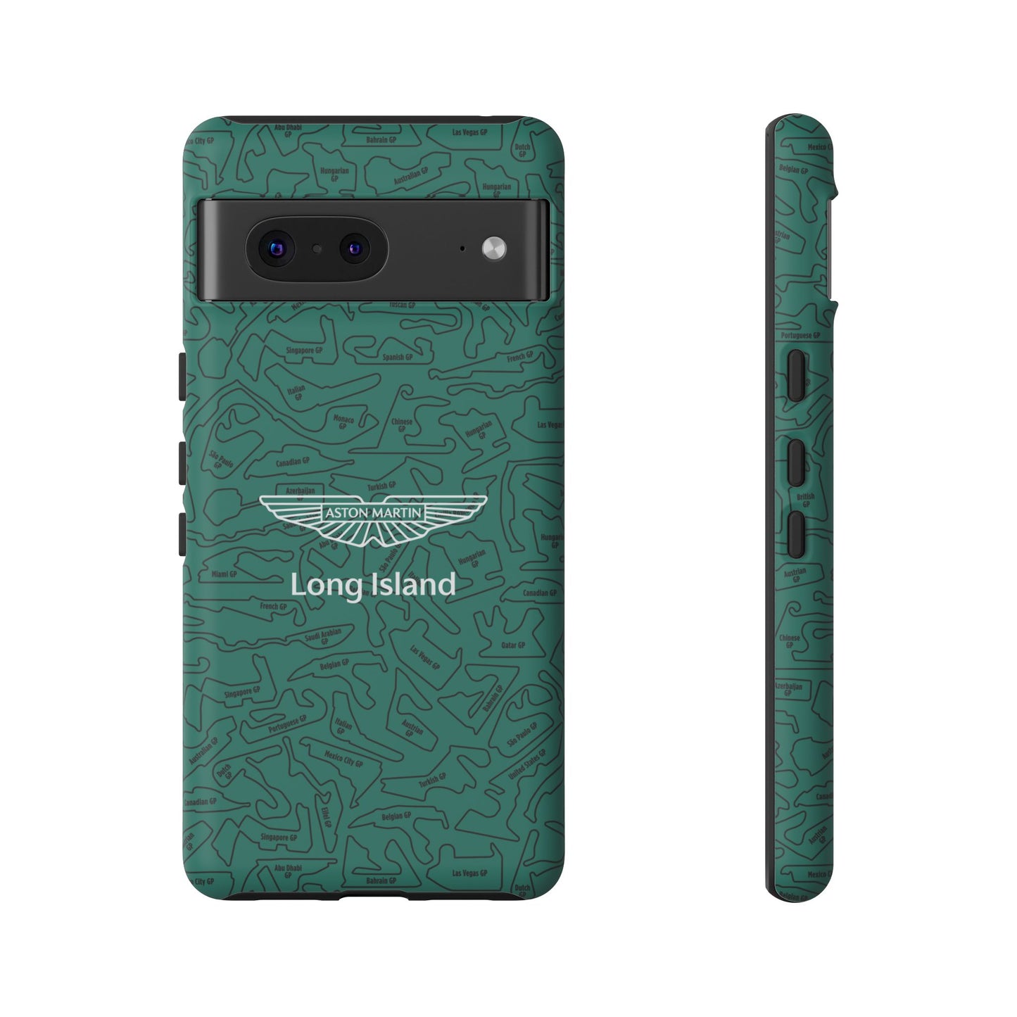 Aston Martin Long Island F1 race Track Inspired Impact-Resistant Phone Case
