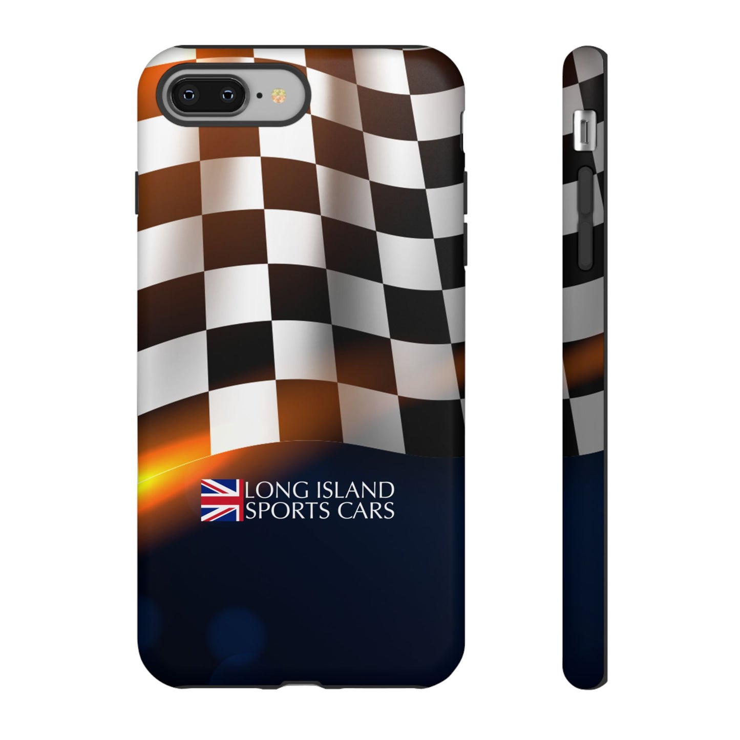 Long Island Sports Cars F1 Checkered Flag Impact-Resistant Phone Case | Durable Protection for Car Enthusiasts