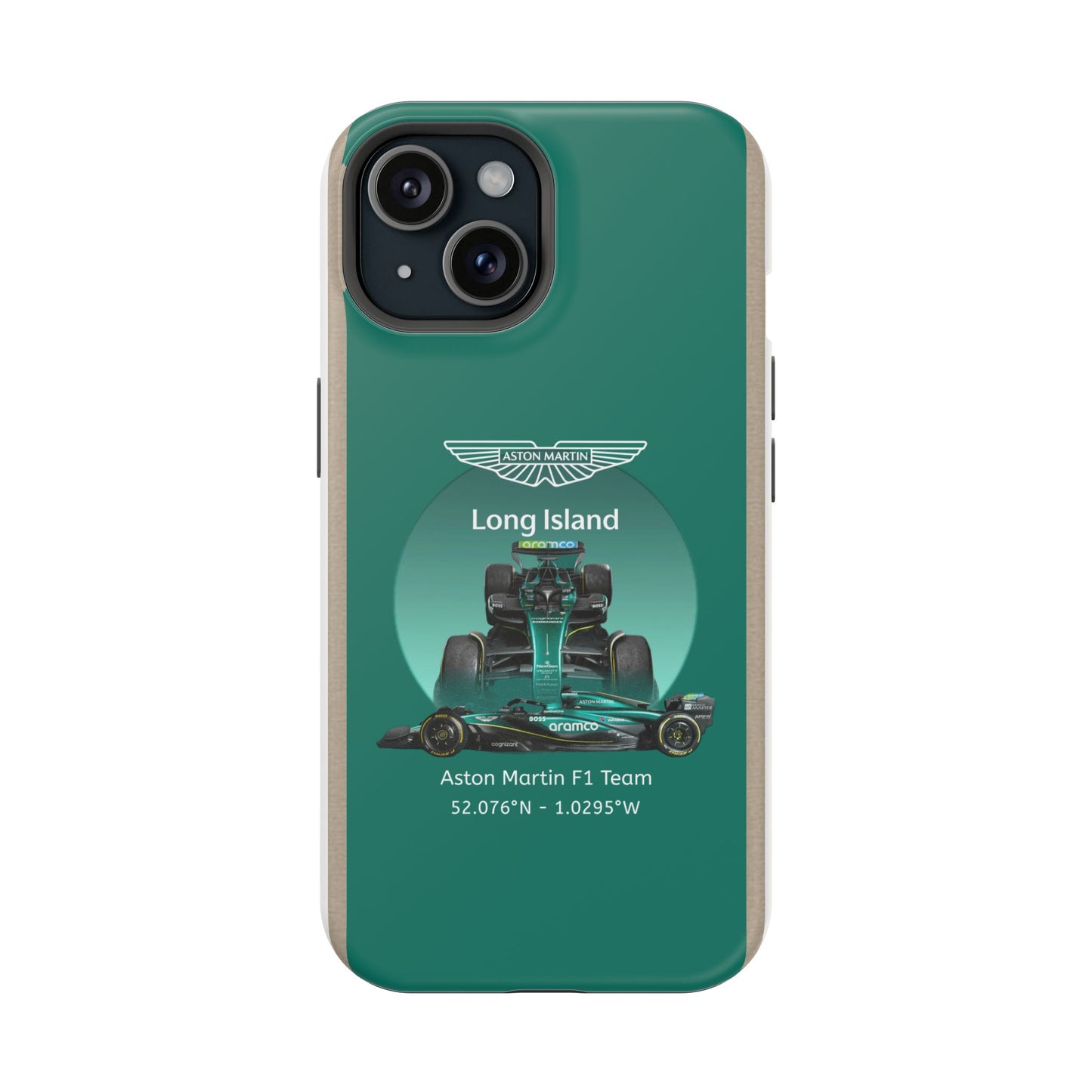 Aston Martin Long Island Formula 1 inspired Impact-Resistant Phone Case - Sleek & Stylish