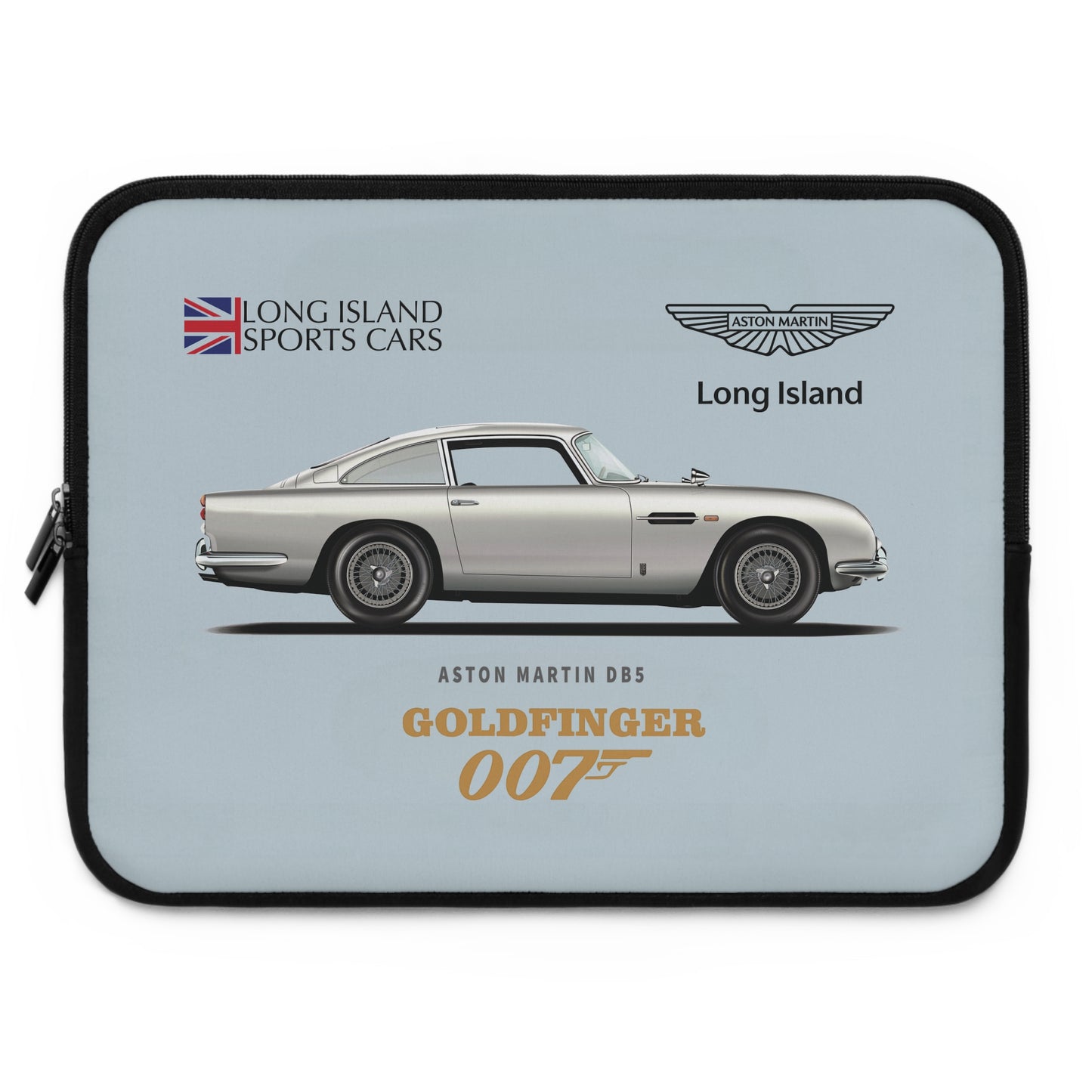 Aston Martin Long Island DB5 Goldfinger 007 inspired  Laptop Sleeve