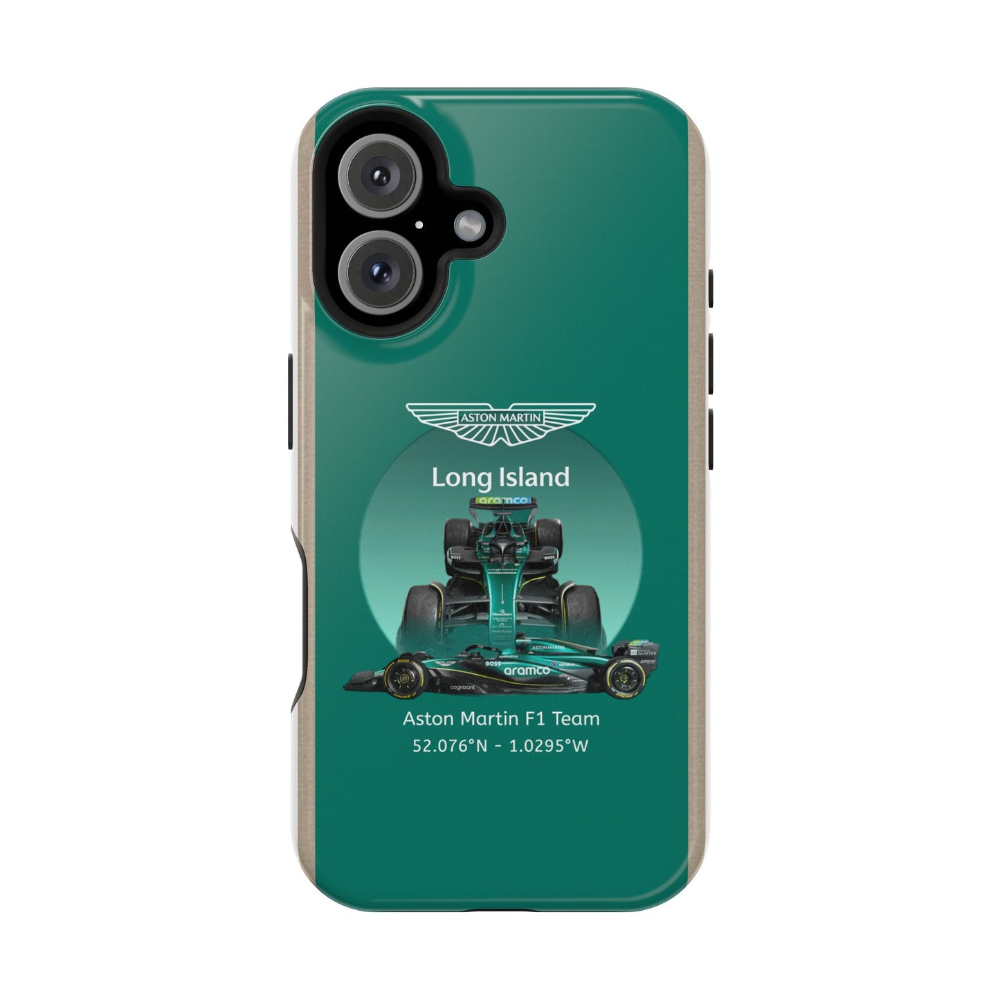 Aston Martin Long Island Formula 1 inspired Impact-Resistant Phone Case - Sleek & Stylish