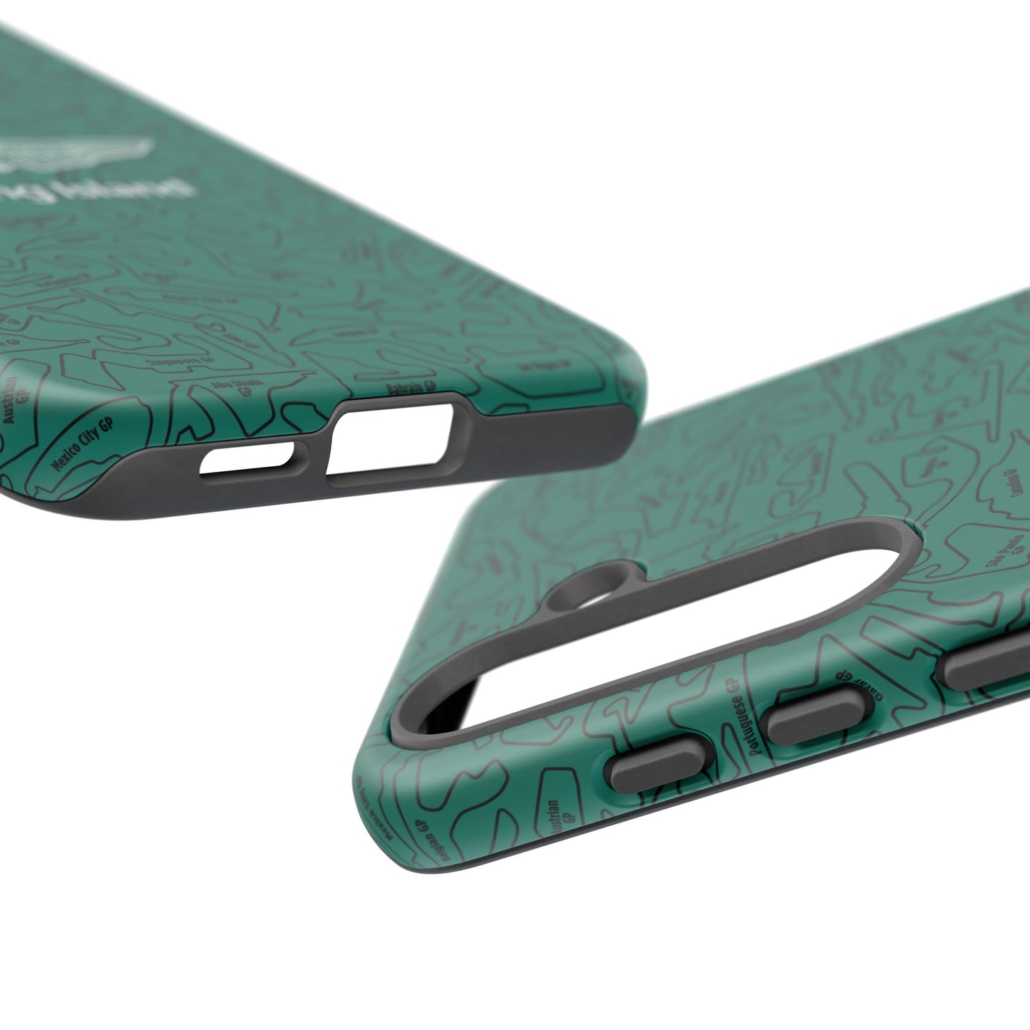 Aston Martin Long Island F1 race Track Inspired Impact-Resistant Phone Case