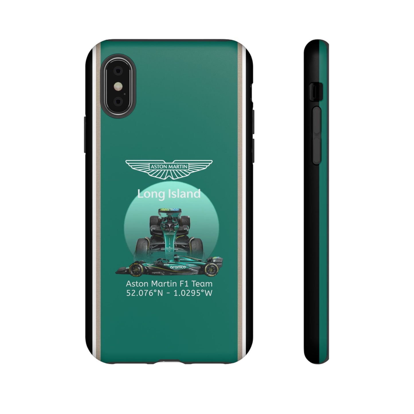 Aston Martin Long Island Formula 1 inspired Impact-Resistant Phone Case - Sleek & Stylish
