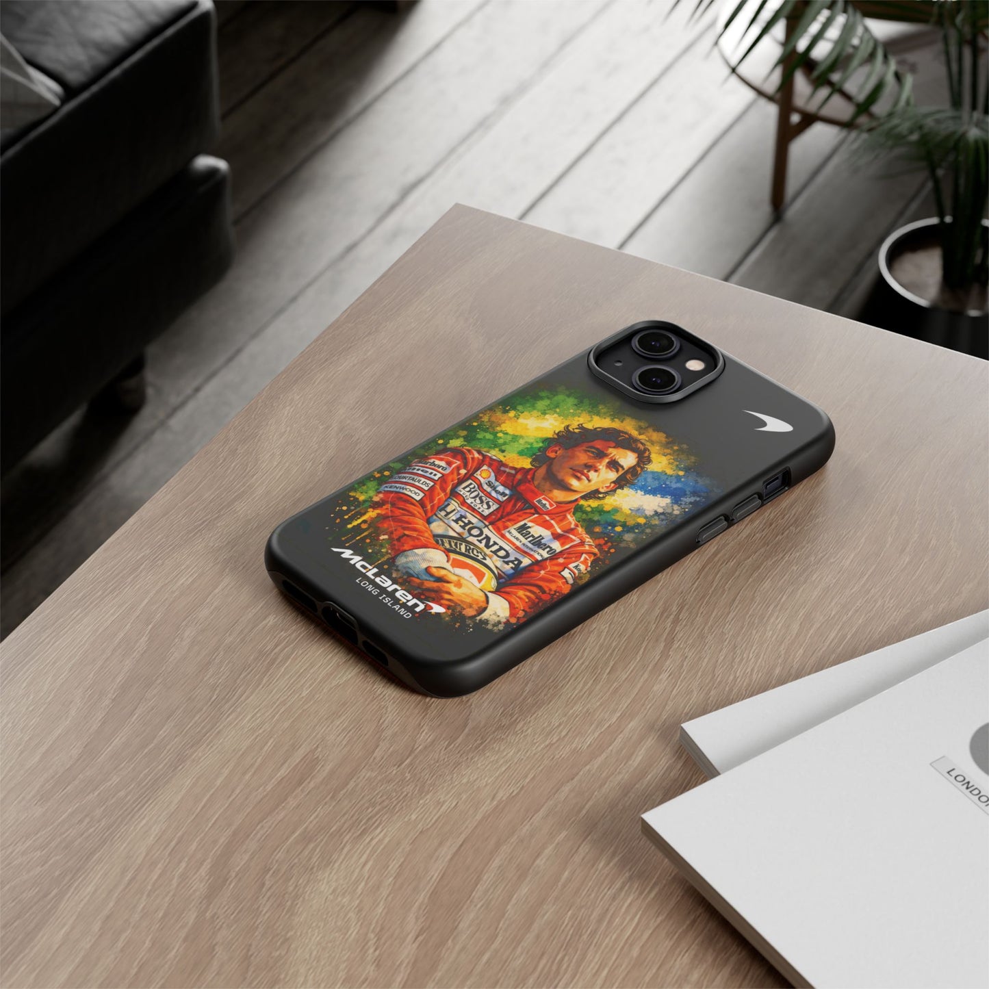 McLaren Long Island "Always Senna" Ayrton Senna Inspired Impact-Resistant Phone Case | Durable Protection for Car Enthusiasts