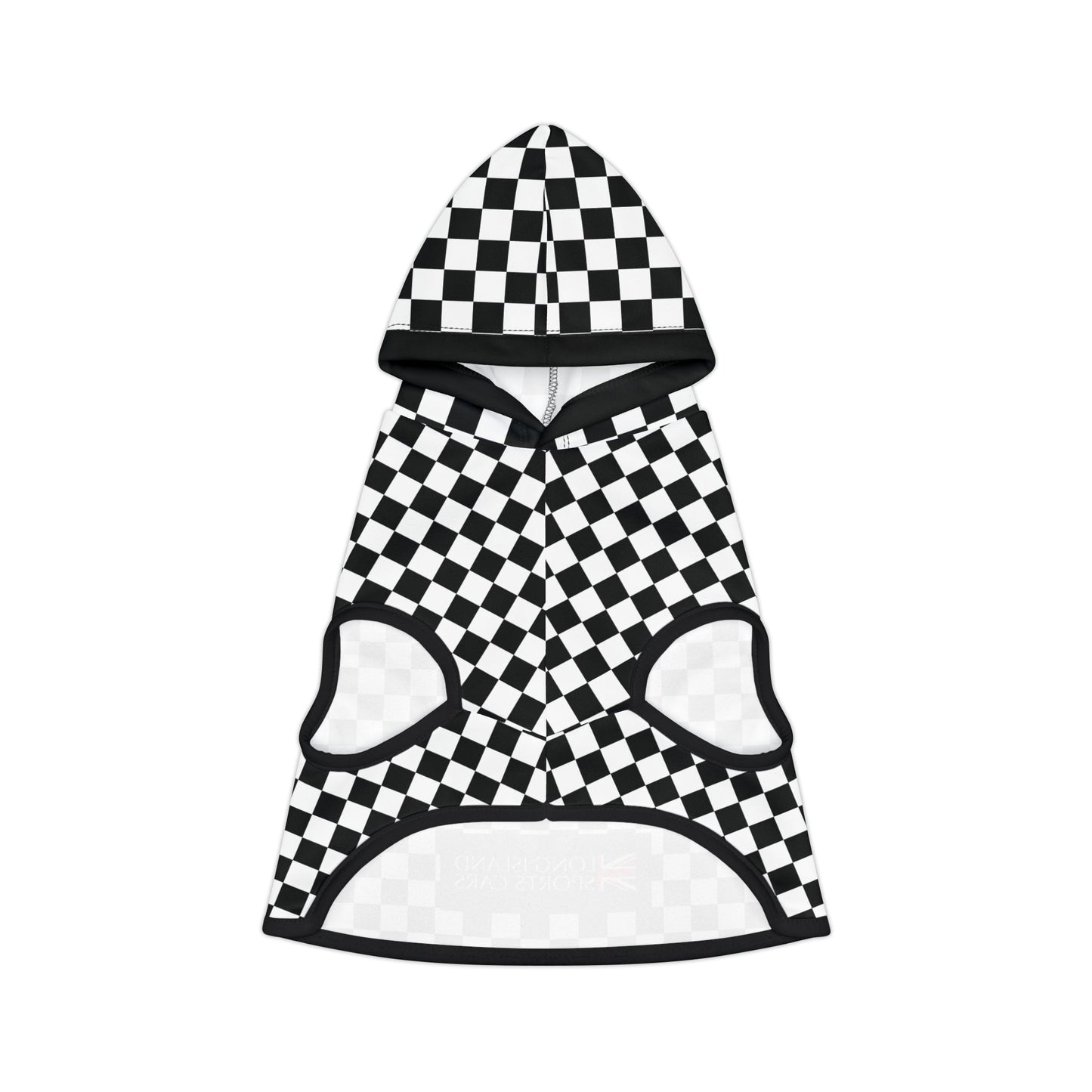 Long Island Sports Cars Checkered Pet Hoodie