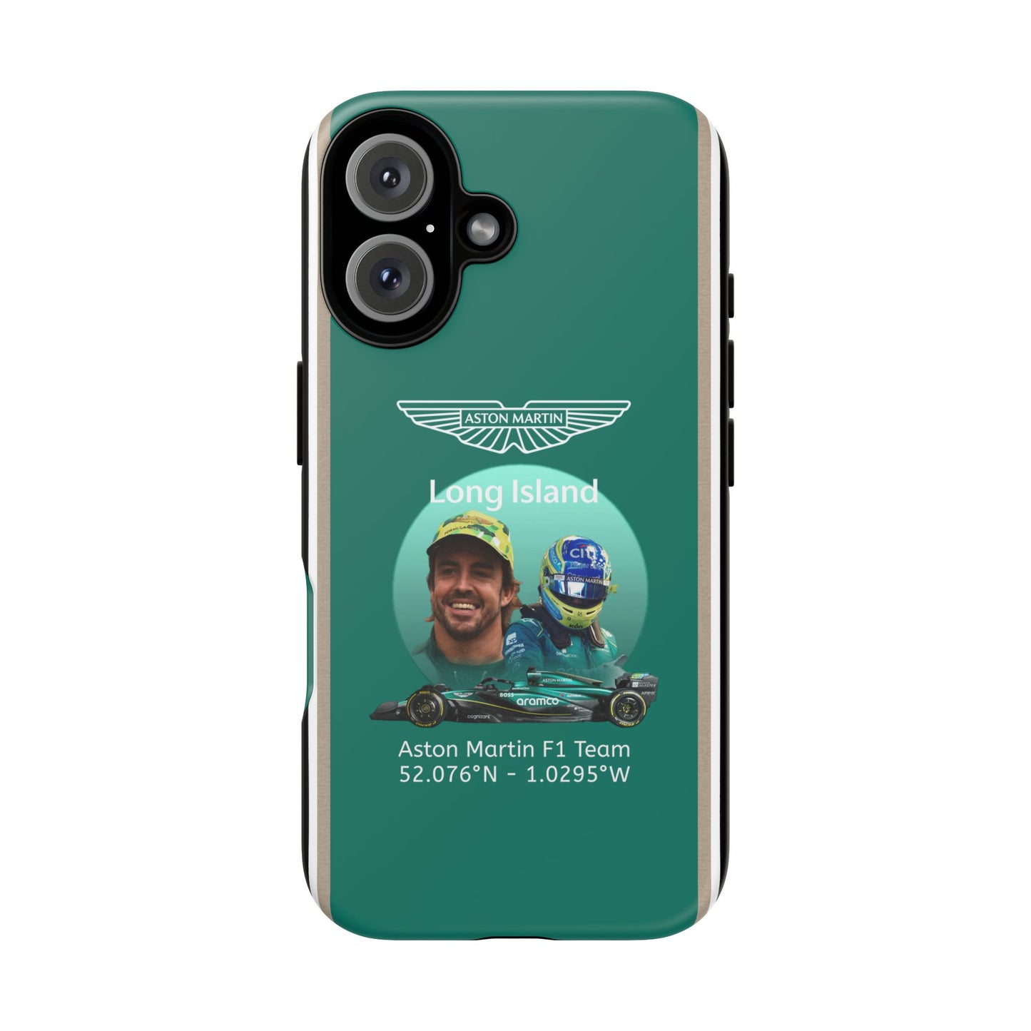 Aston Martin Long Island F1 inspired Fernando Alonso Impact-Resistant Phone Case - Sleek & Stylish