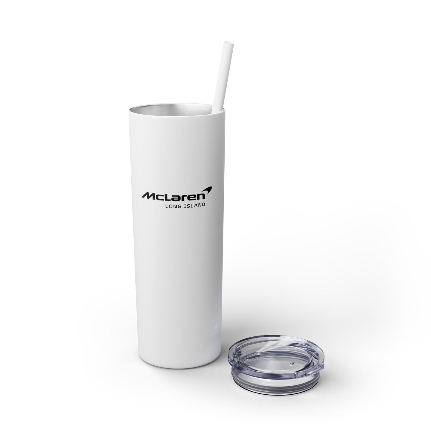 McLaren Long Island 20oz Skinny Tumbler with Straw - Sleek Travel Mug for Car Enthusiasts