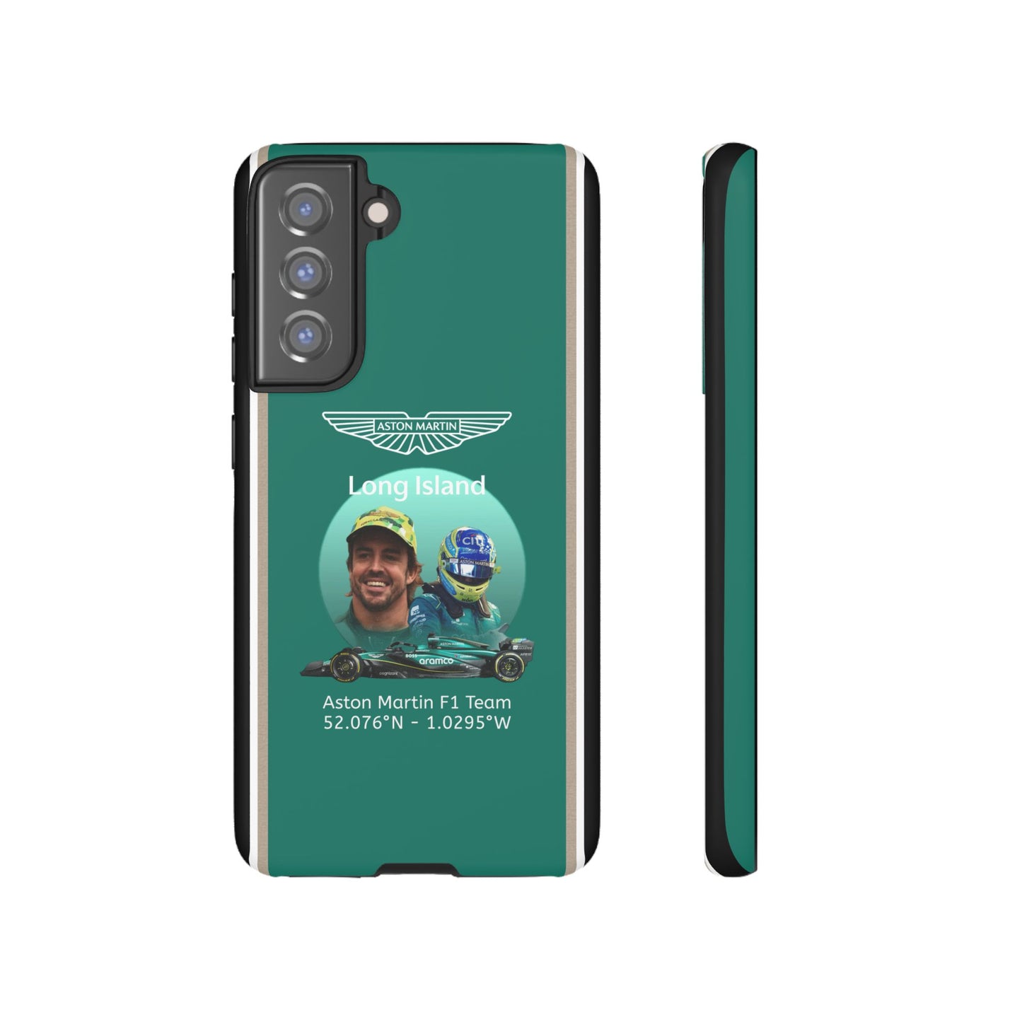 Aston Martin Long Island F1 inspired Fernando Alonso Impact-Resistant Phone Case - Sleek & Stylish
