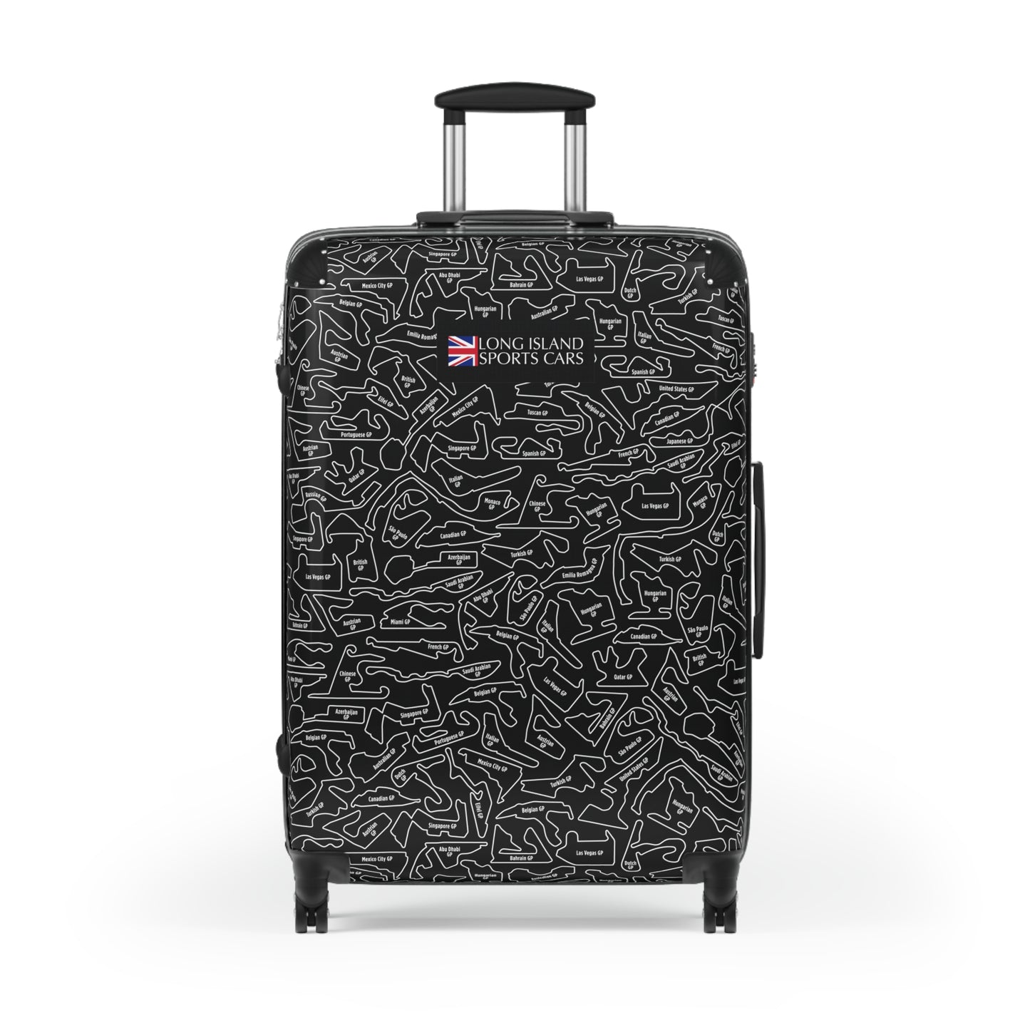 Long Island Sports True Black Cars F1 Racetrack Suitcase