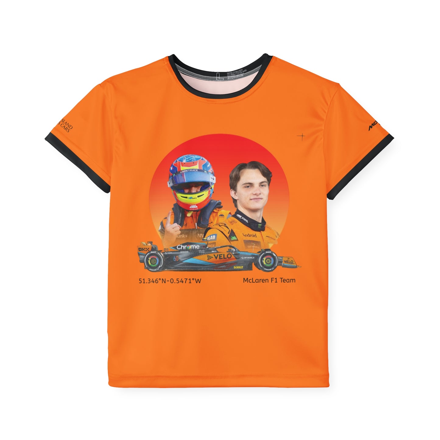 Kids Sports Jersey - Oscar Piastri Formula 1 inspired Design for Young Speed Enthusiasts